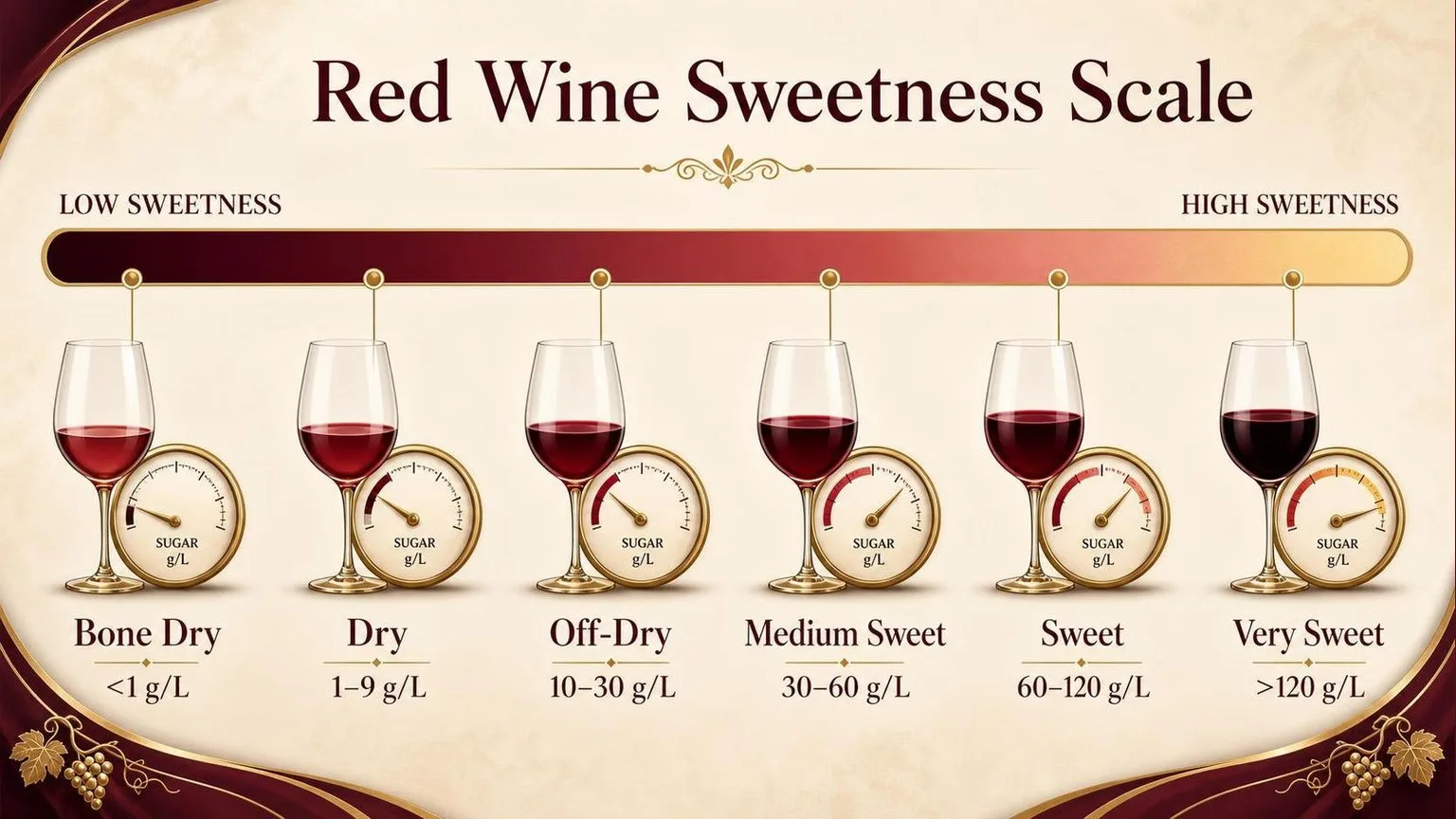 What Is A Non Dry Red Wine? 1 Red Wine Sweetness: Sugar by the Numbers — key facts at a glance