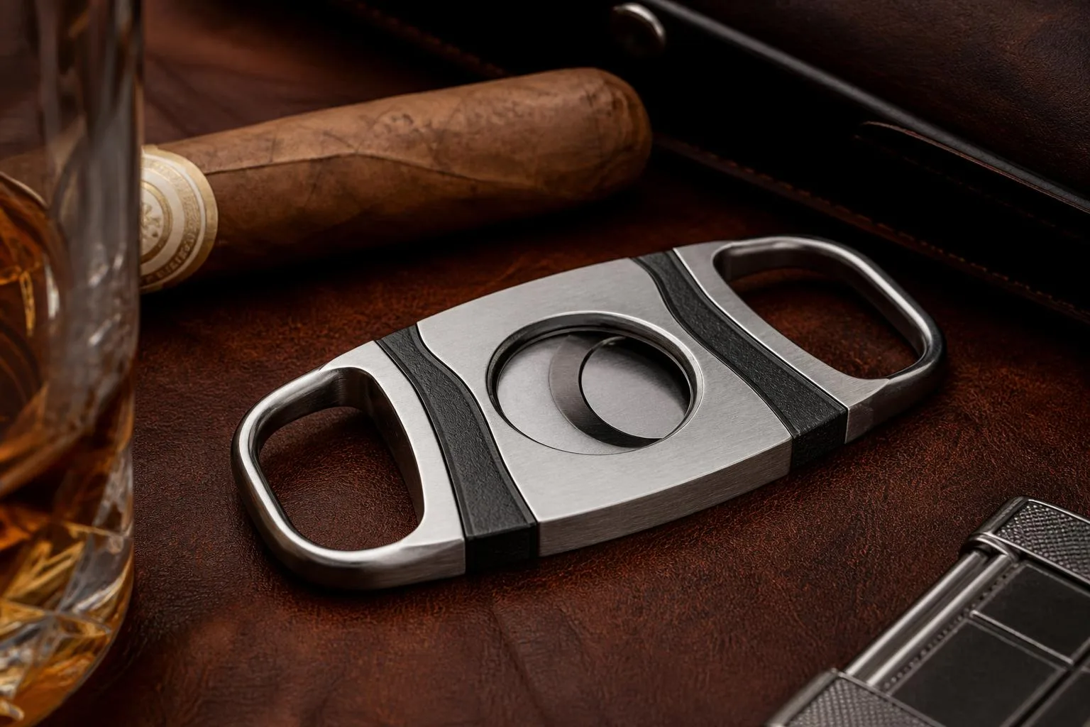 Close-up of the Roygra cigar cutter build quality, materials and finish during our review