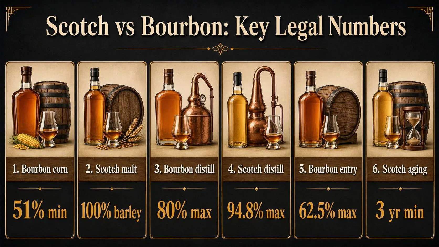 Scotch vs Bourbon: Key Legal Numbers — key facts at a glance