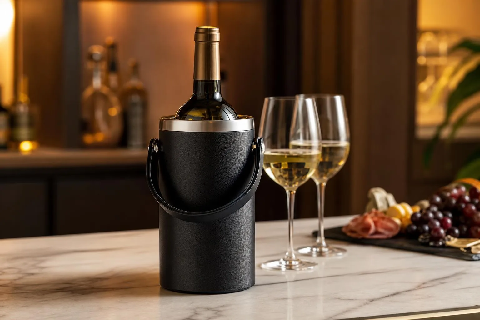 Close-up of the Tirrinia Portable Wine Cooler build quality, materials and finish during our review