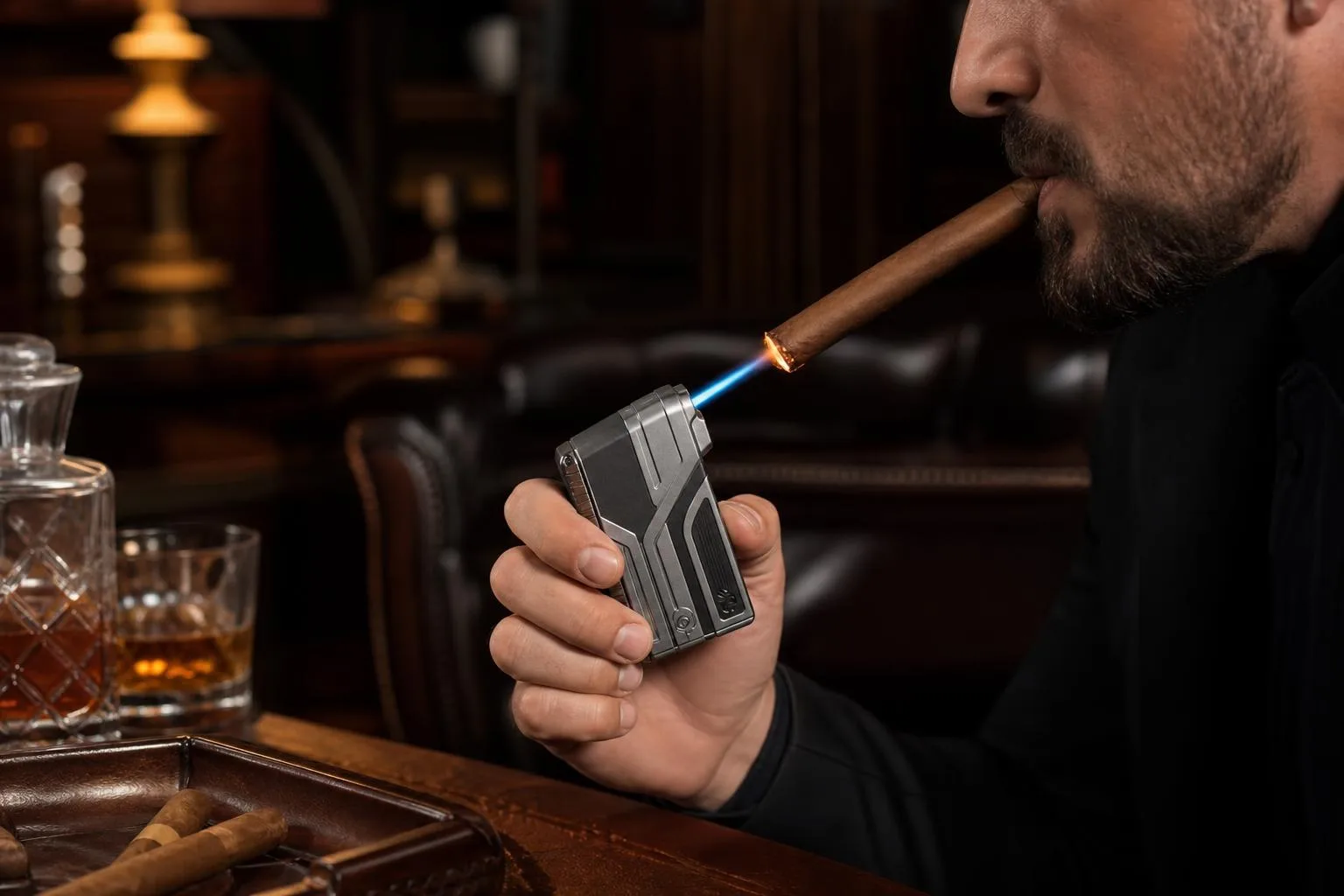 Vertigo Big Daddy Cigar Cutter Review 2026 3 The Vertigo Big Daddy shown in everyday use at home, as tested by FlightWineBar