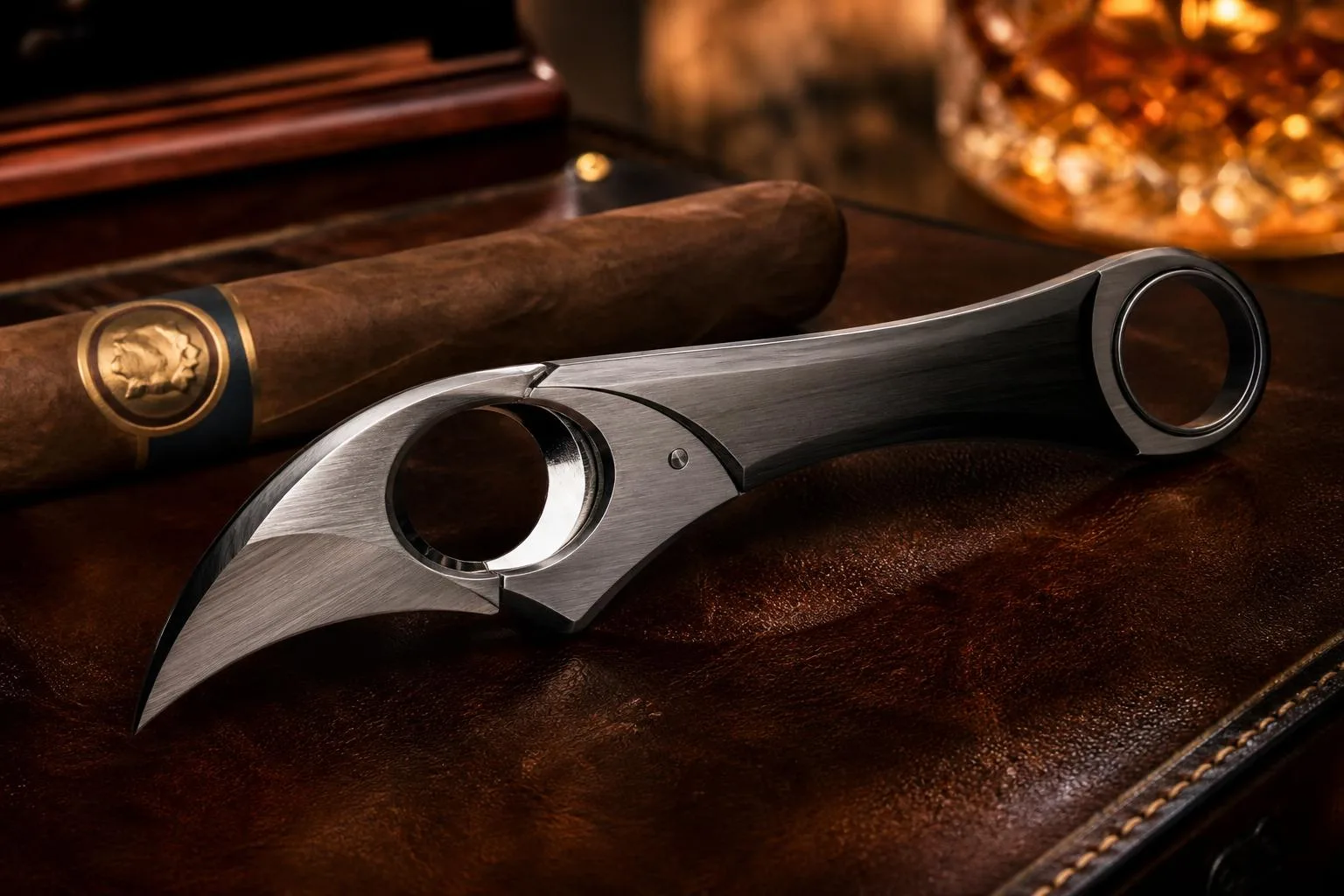 Visol Caseti Kukri Cigar Cutter Review 2026 2 Close-up of the Visol Caseti Kukri build quality, materials and finish during our review