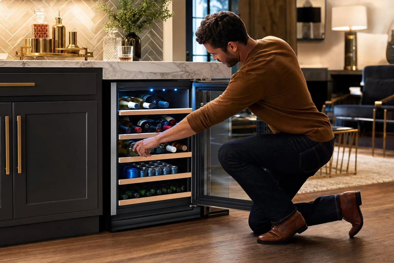 The Vissani MCWC50DST shown in everyday use at home, as tested by FlightWineBar