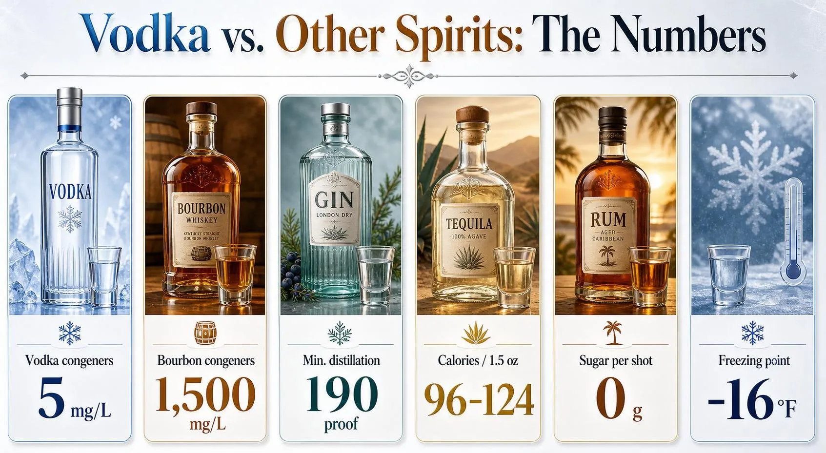 Vodka vs. Other Spirits: The Numbers — key facts at a glance