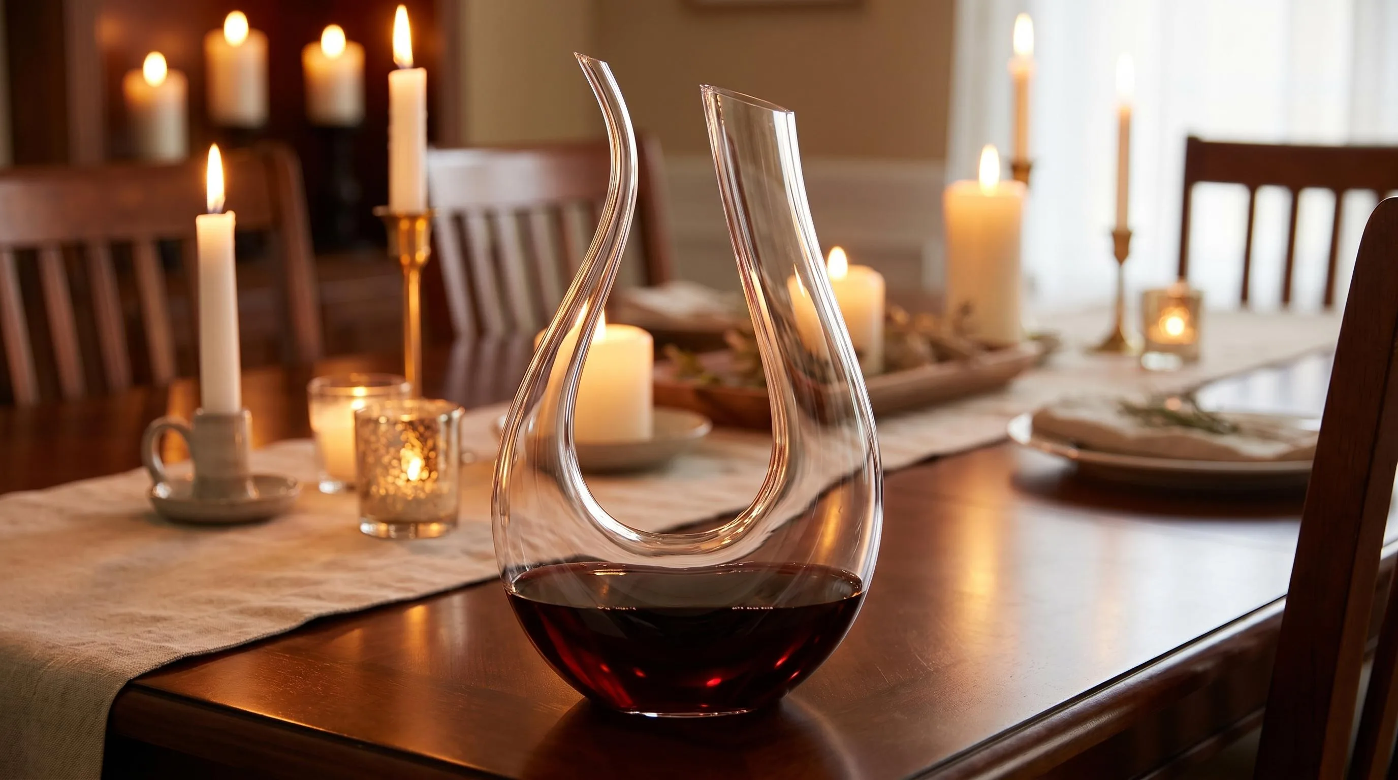 Close-up of the WBSEos Wine Decanter build quality, materials and finish during our review