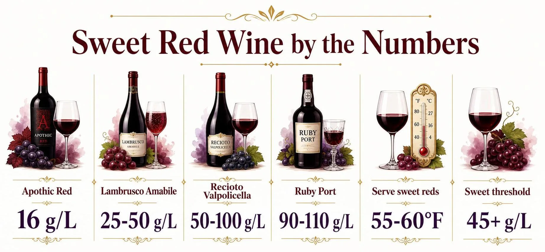 What A Good Sweet Red Wine? 1 Sweet Red Wine by the Numbers — key facts at a glance