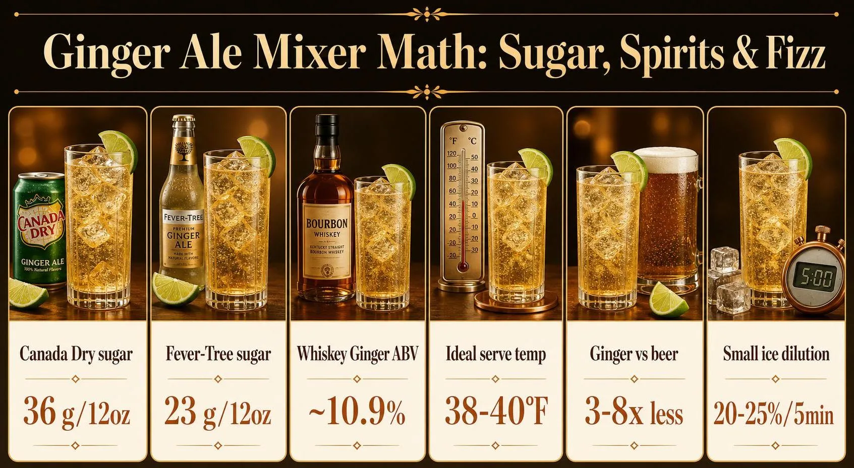 What Alcohol Goes With Ginger Ale? 1 Ginger Ale Mixer Math: Sugar, Spirits & Fizz — key facts at a glance