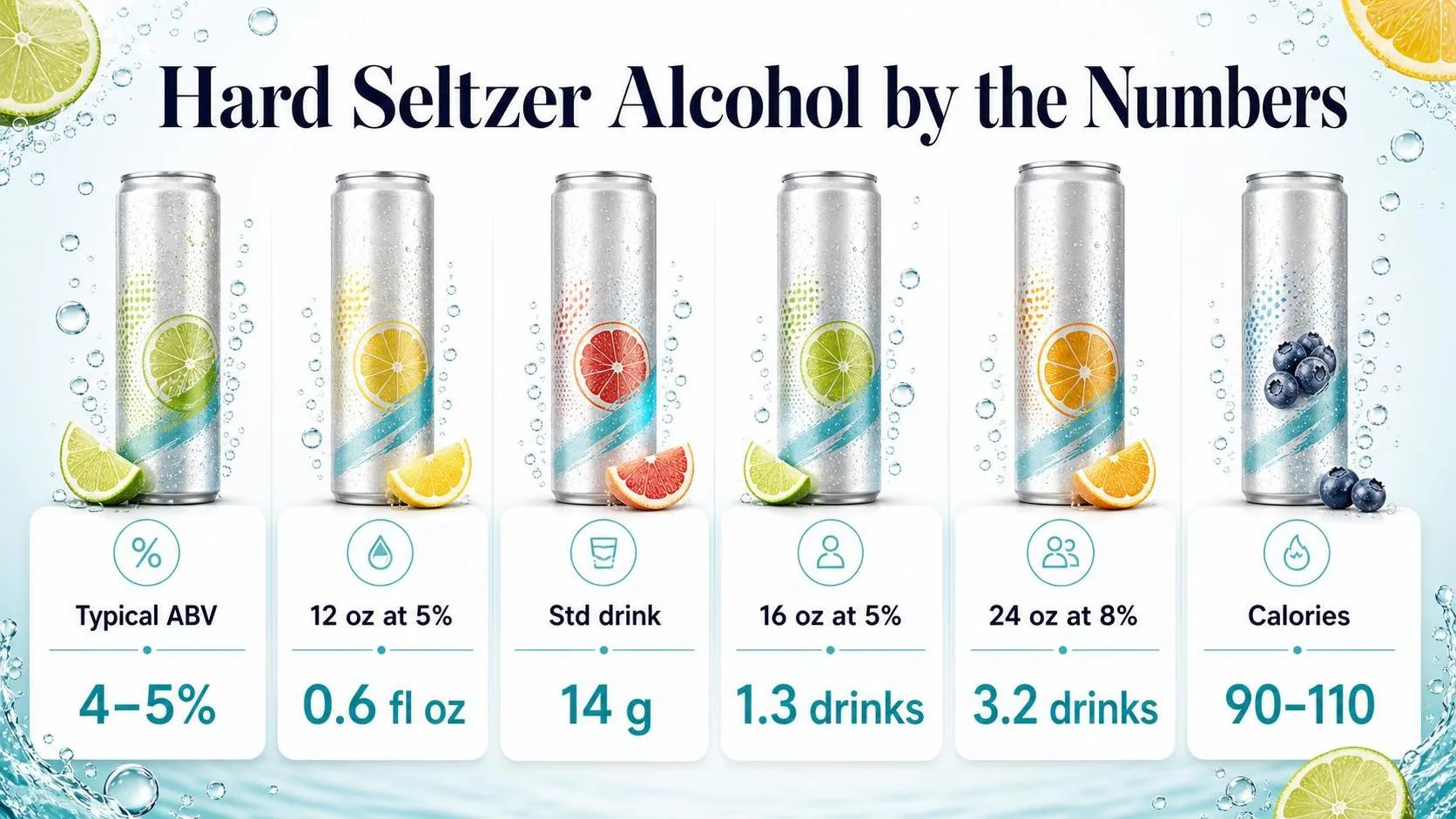 What Alcohol Is In Hard Seltzer? 1 Hard Seltzer Alcohol by the Numbers — key facts at a glance