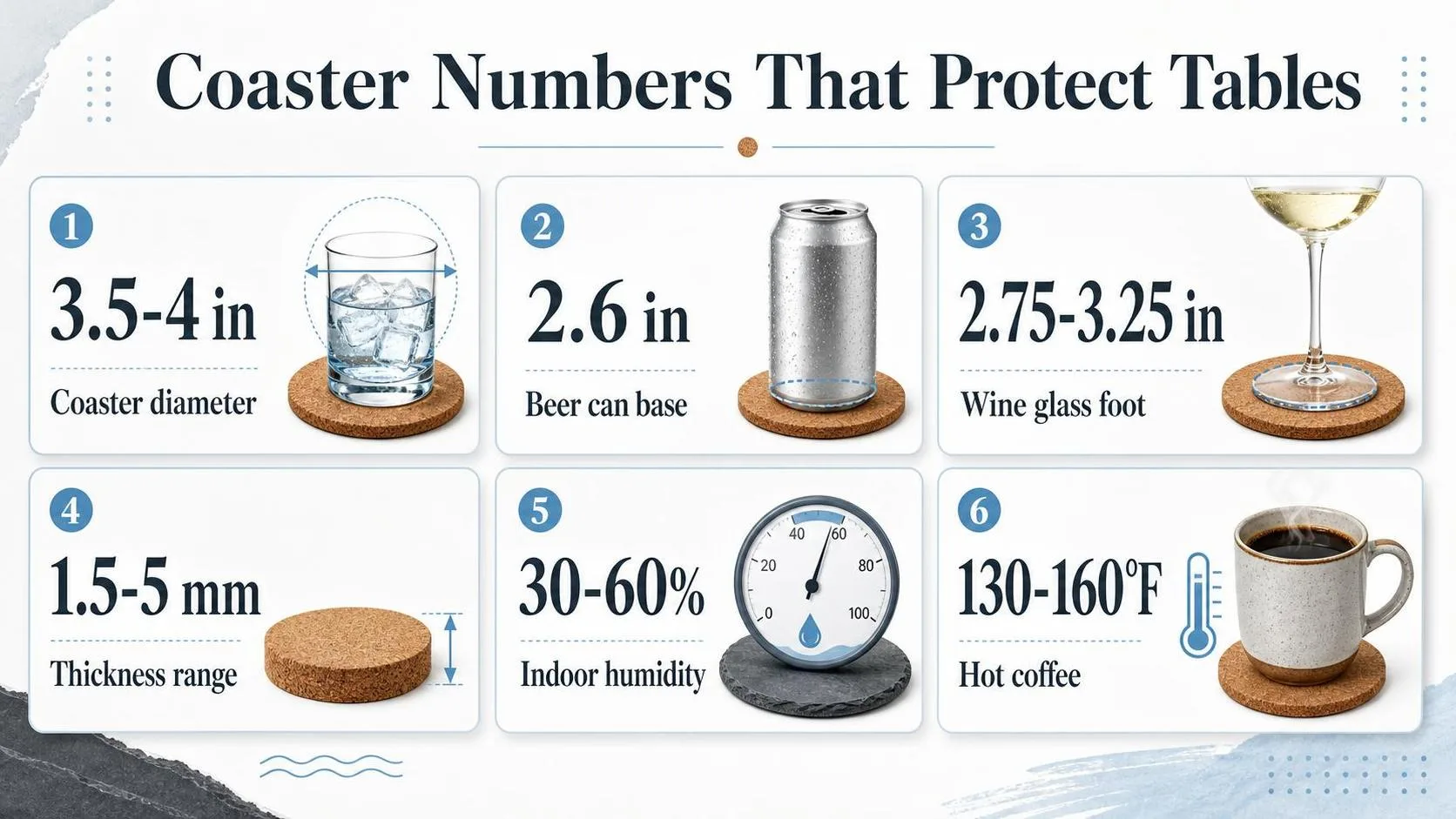 Coaster Numbers That Protect Tables — key facts at a glance
