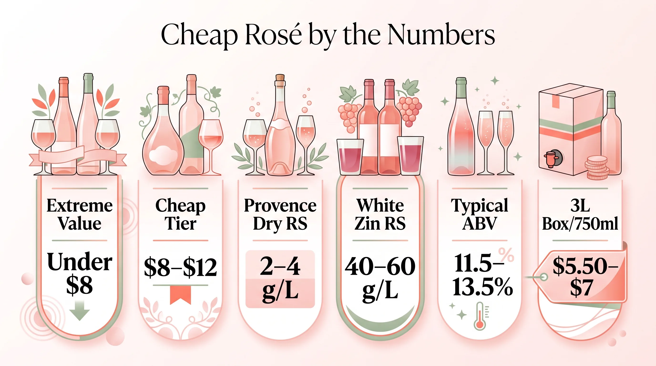 Cheap Rosé by the Numbers — key facts at a glance