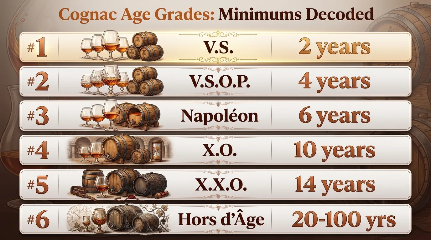 Cognac Age Grades: Minimums Decoded — key facts at a glance