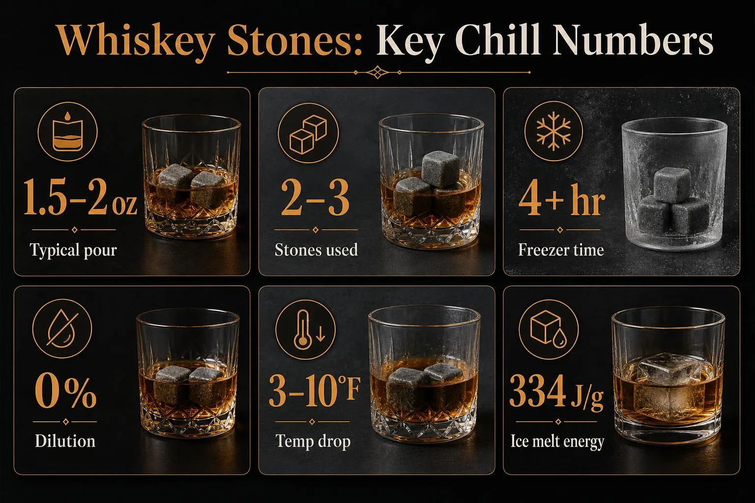 What Are Whiskey Stones? 1 Whiskey Stones: Key Chill Numbers — key facts at a glance
