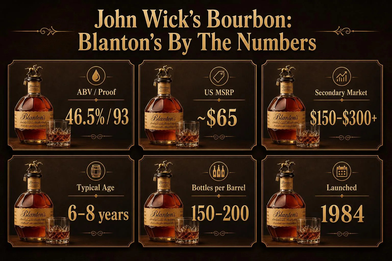 John Wick's Bourbon: Blanton's By The Numbers — key facts at a glance