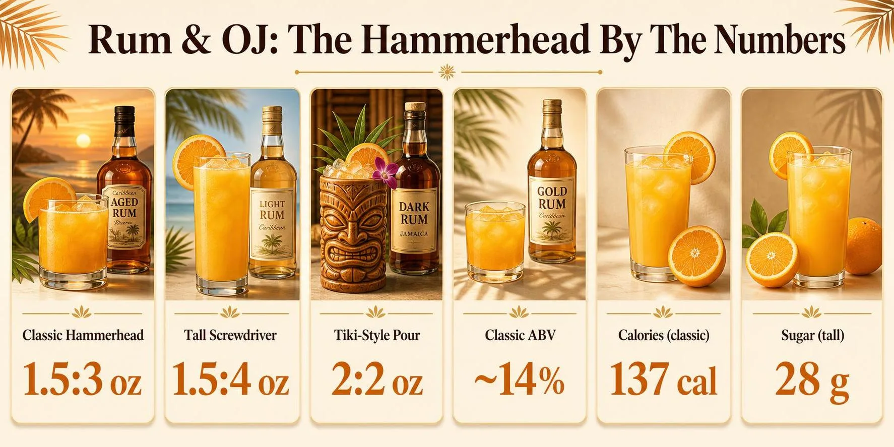 What Do You Call Rum And Orange Juice? 1 Rum & OJ: The Hammerhead By The Numbers — key facts at a glance