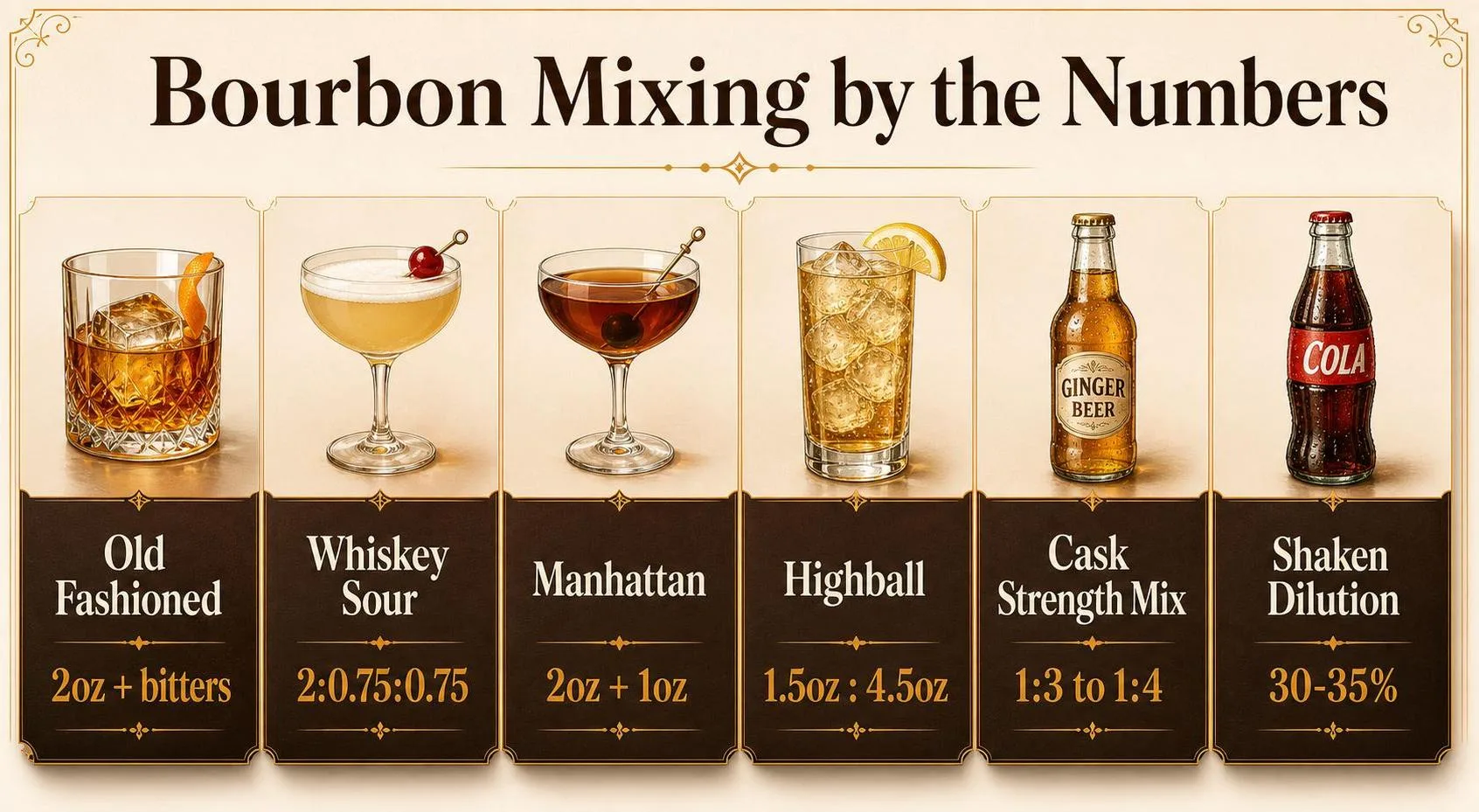 Bourbon Mixing by the Numbers — key facts at a glance
