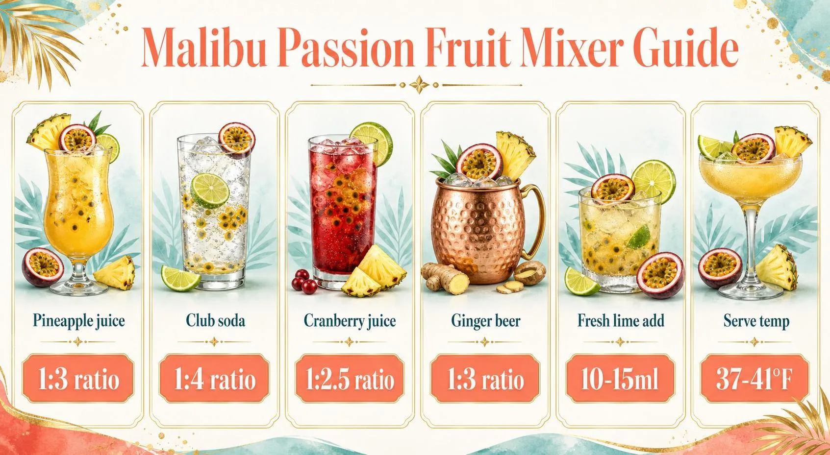Malibu Passion Fruit Mixer Guide — key facts at a glance