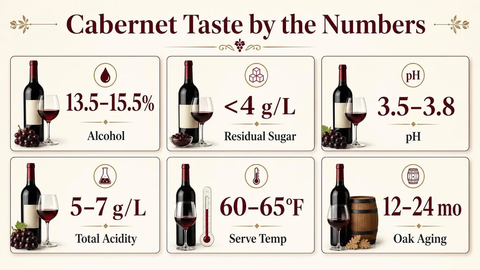 What Does Cabernet Taste Like? The Answer You Must Know 1 Cabernet Taste by the Numbers — key facts at a glance