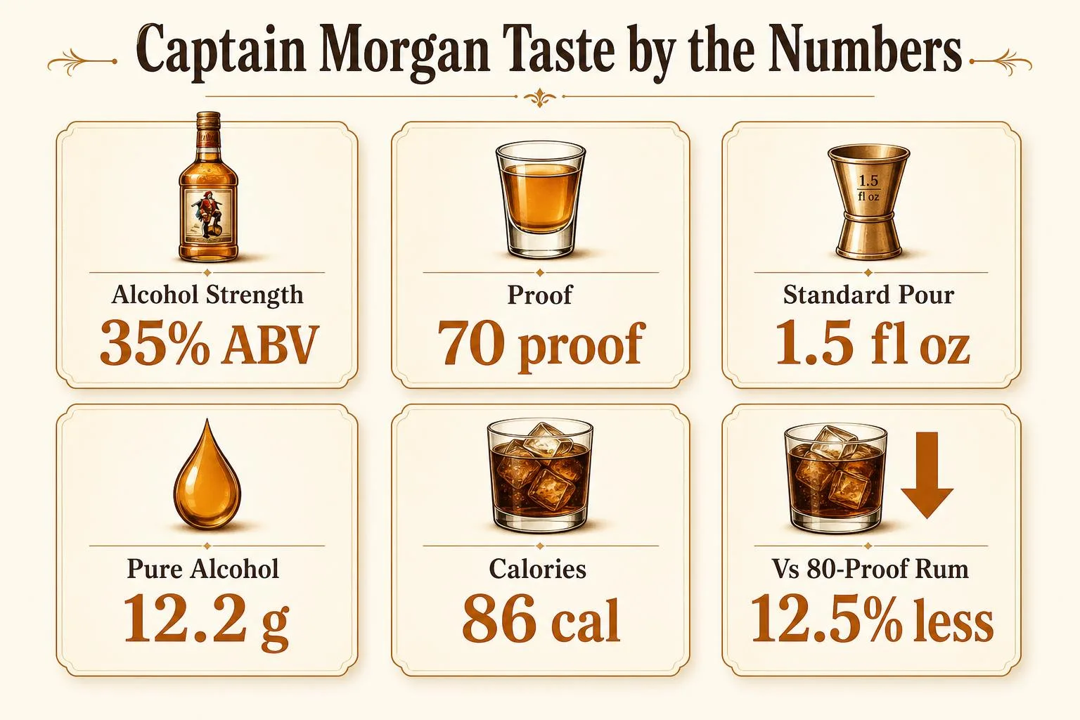 Captain Morgan Taste by the Numbers — key facts at a glance