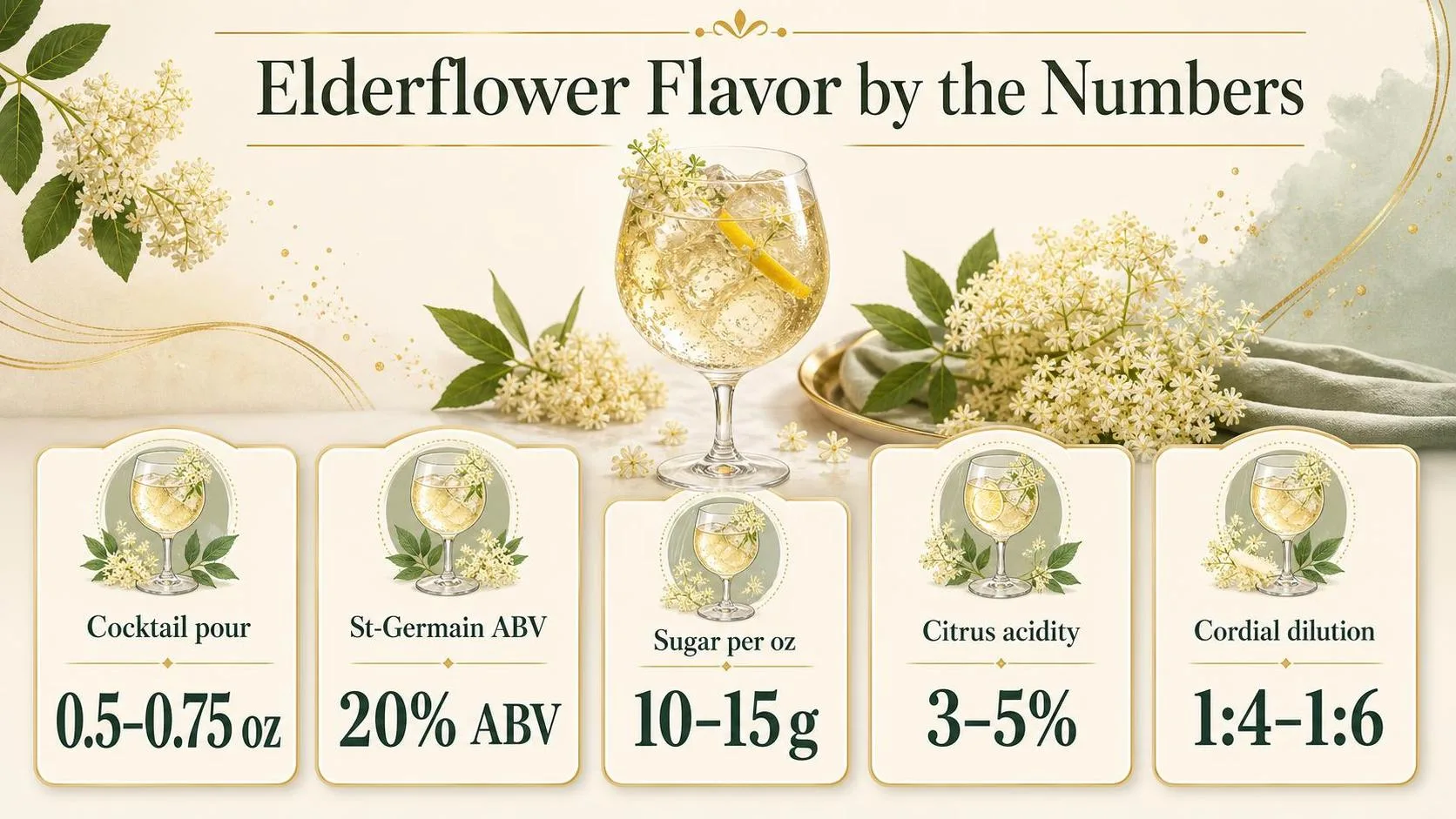 What Does Elderflower Taste Like? How to Use It? 1 Elderflower Flavor by the Numbers — key facts at a glance