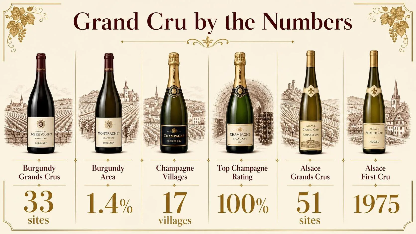 What Does Grand Cru Mean? Complete 2026 Guide to Wine Classification and Prestige 1 Grand Cru by the Numbers — key facts at a glance