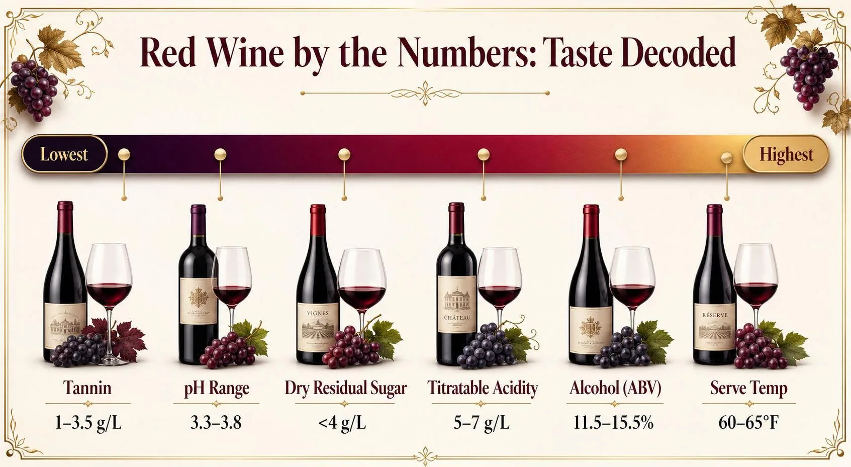 What Does Red Wine Taste Like? What You Need to Know 1 Red Wine by the Numbers: Taste Decoded — key facts at a glance