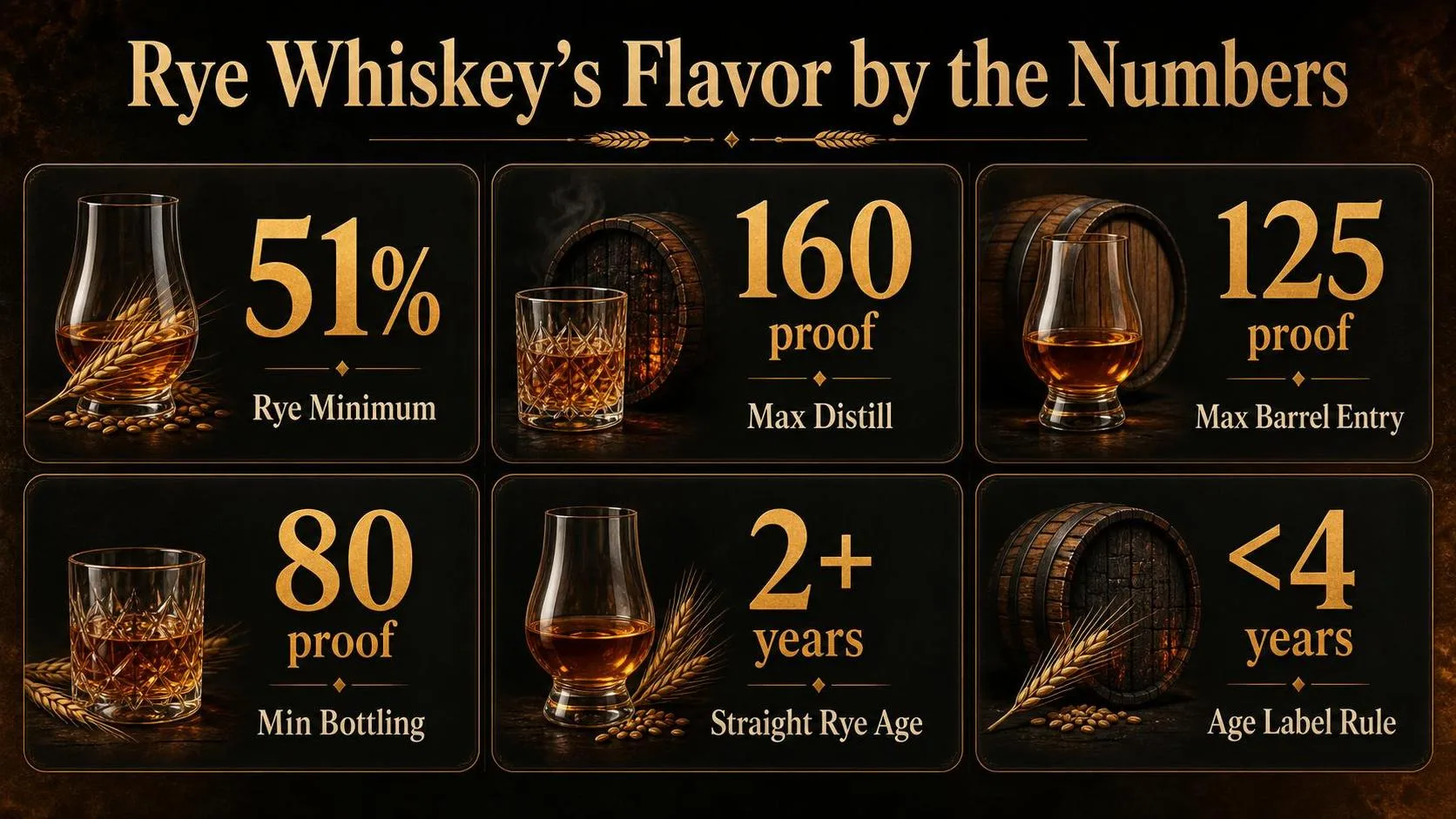 Rye Whiskey’s Flavor by the Numbers — key facts at a glance