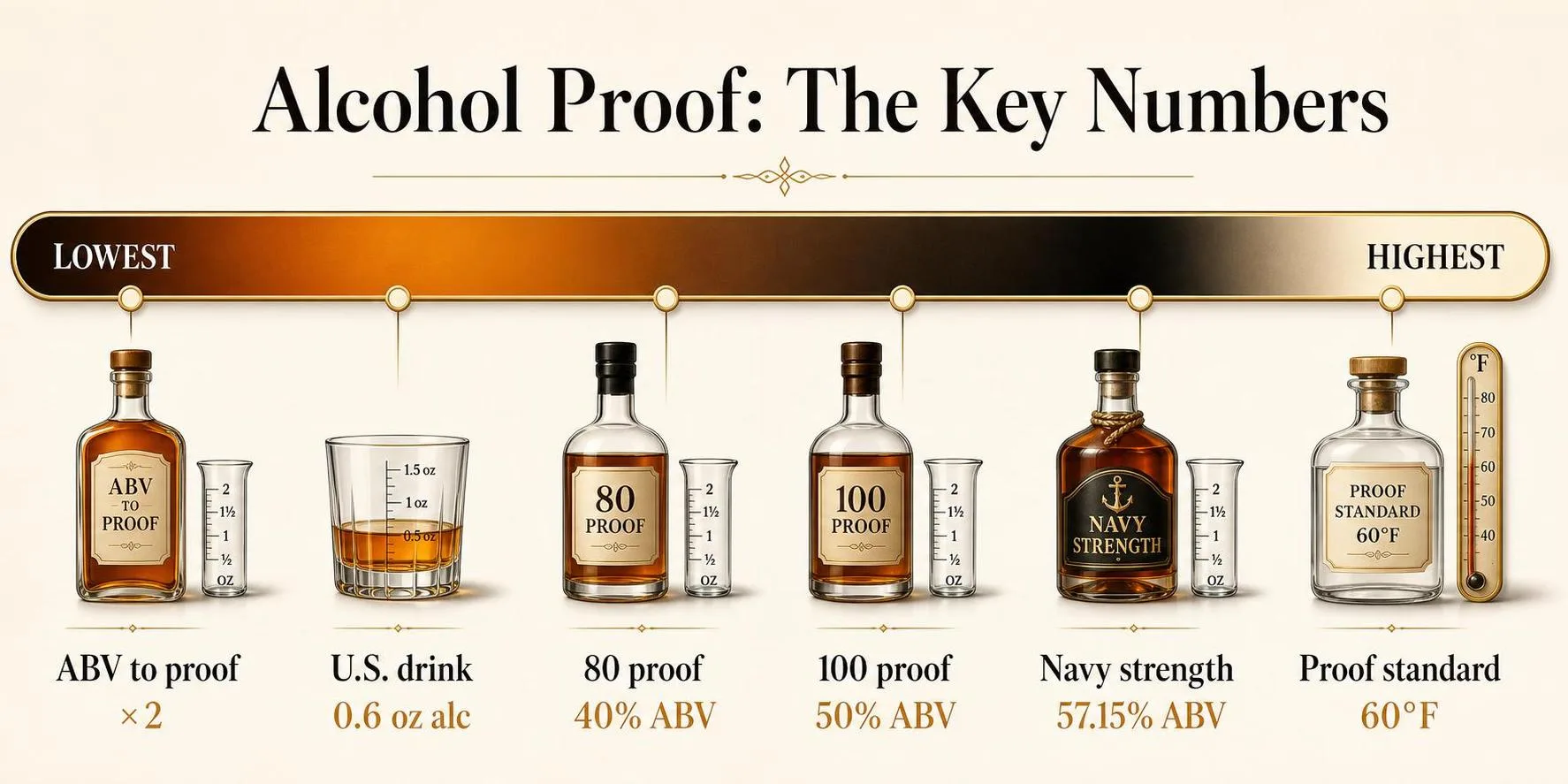 What Does The Proof On Alcohol Mean? Find Out Now 1 Alcohol Proof: The Key Numbers — key facts at a glance