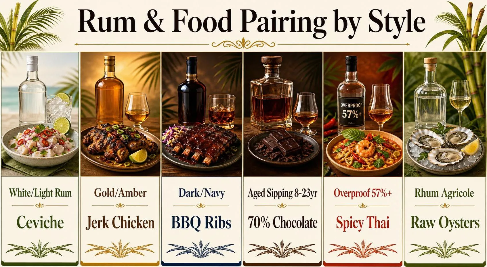 Rum & Food Pairing by Style — key facts at a glance