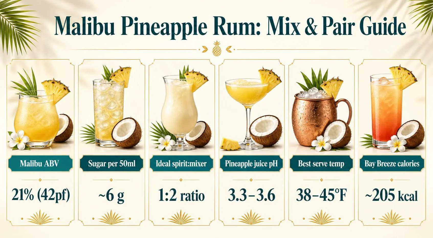 What Goes Good With Malibu Pineapple Rum? 1 Malibu Pineapple Rum: Mix & Pair Guide — key facts at a glance