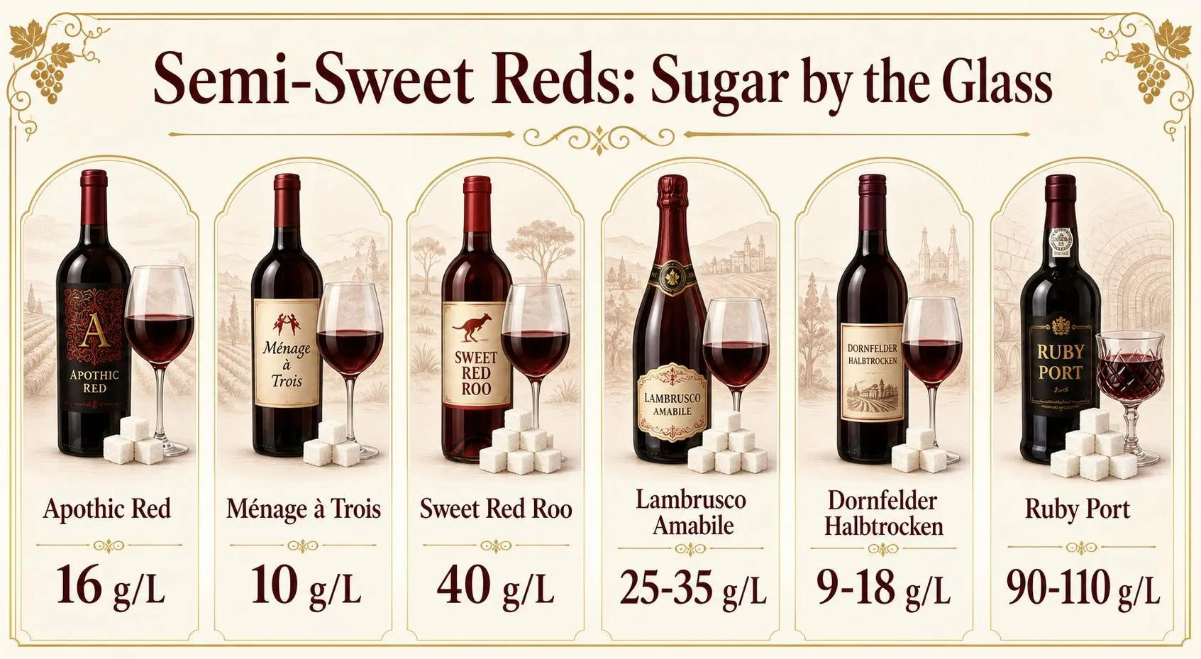 Semi-Sweet Reds: Sugar by the Glass — key facts at a glance