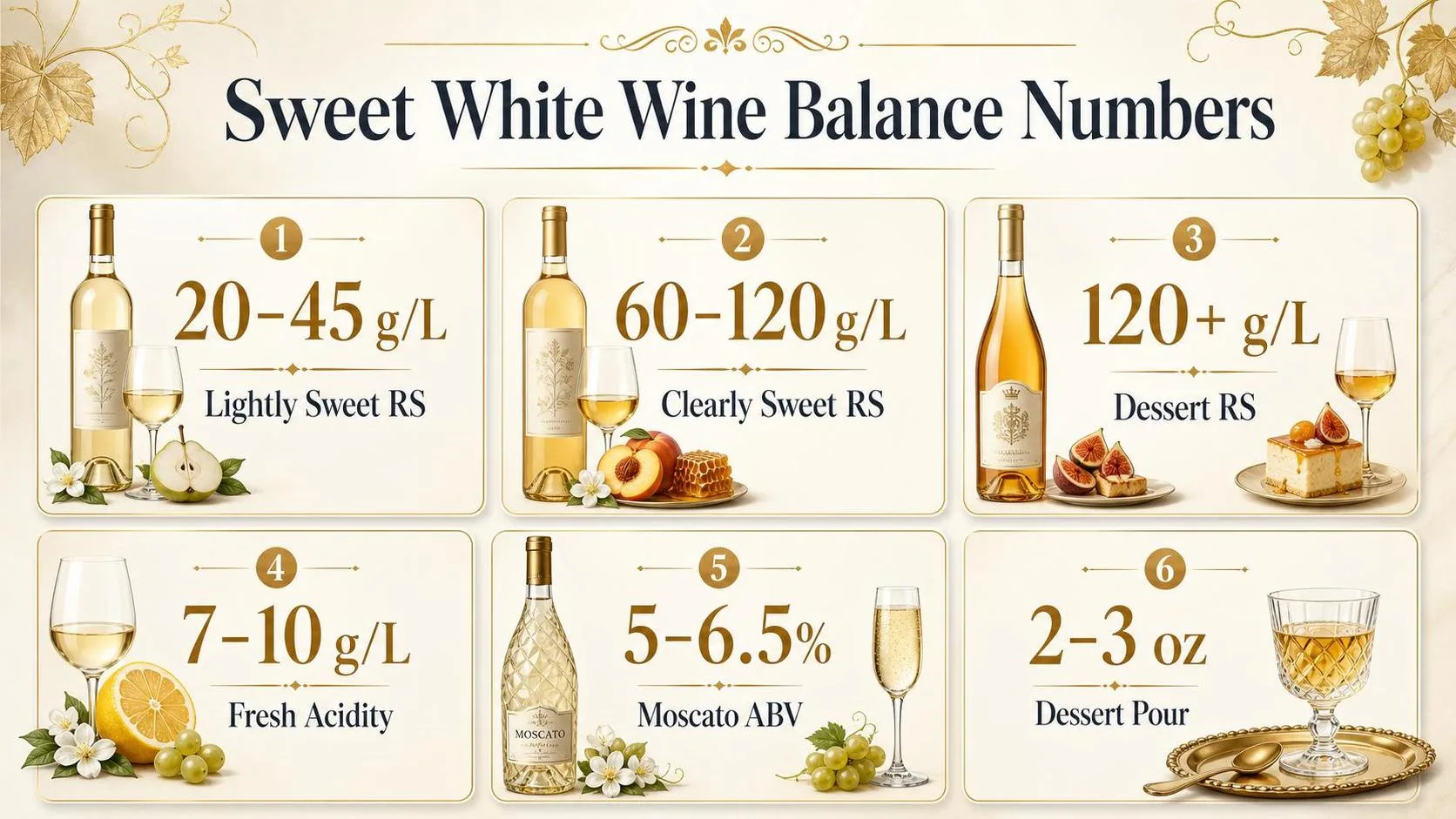 Sweet White Wine Balance Numbers — key facts at a glance
