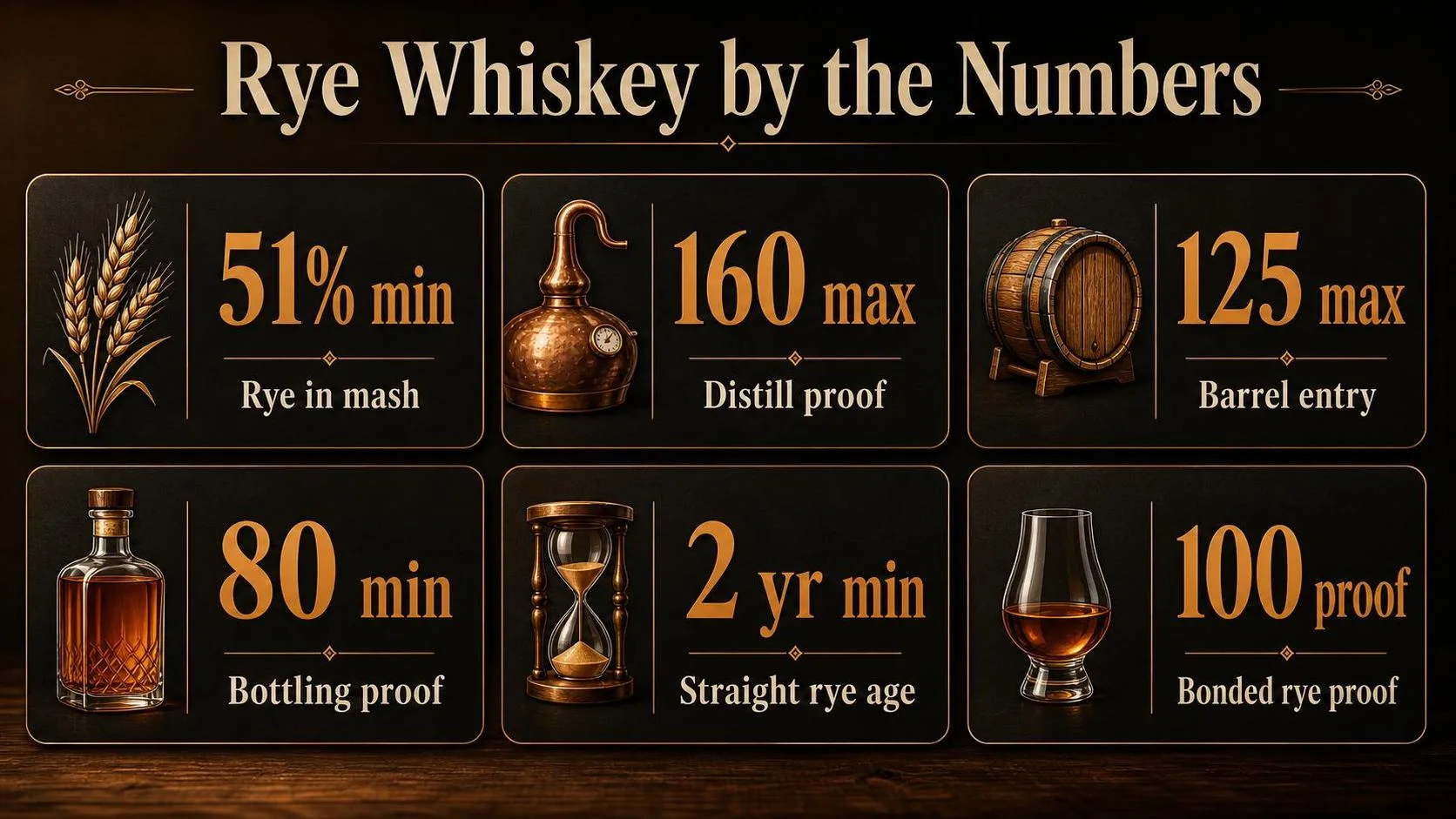 Rye Whiskey by the Numbers — key facts at a glance