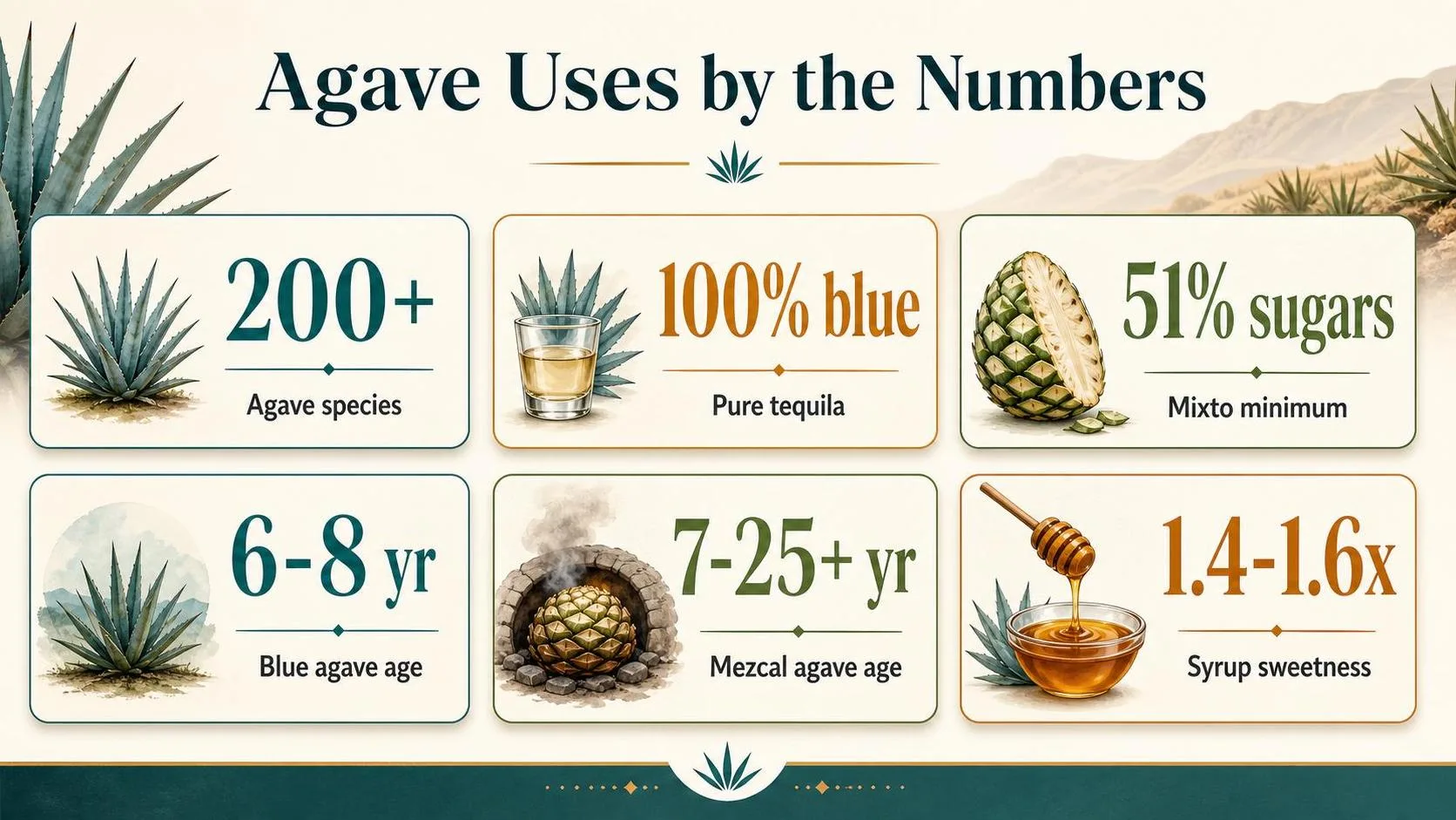 What Is Agave Used For? 1 Agave Uses by the Numbers — key facts at a glance