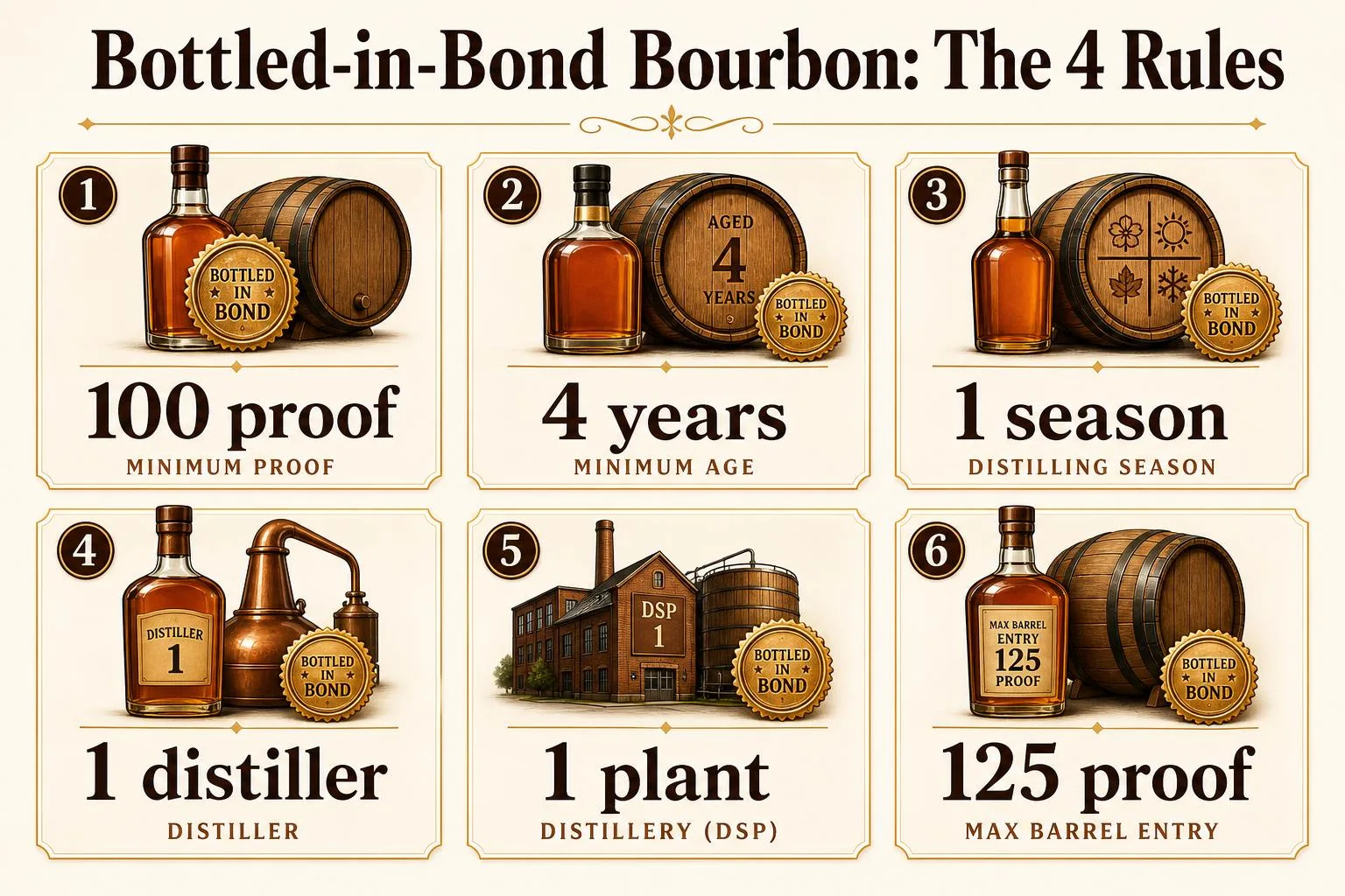What Is Bottled In Bond Bourbon? Most Correct Answer 1 Bottled-in-Bond Bourbon: The 4 Rules — key facts at a glance