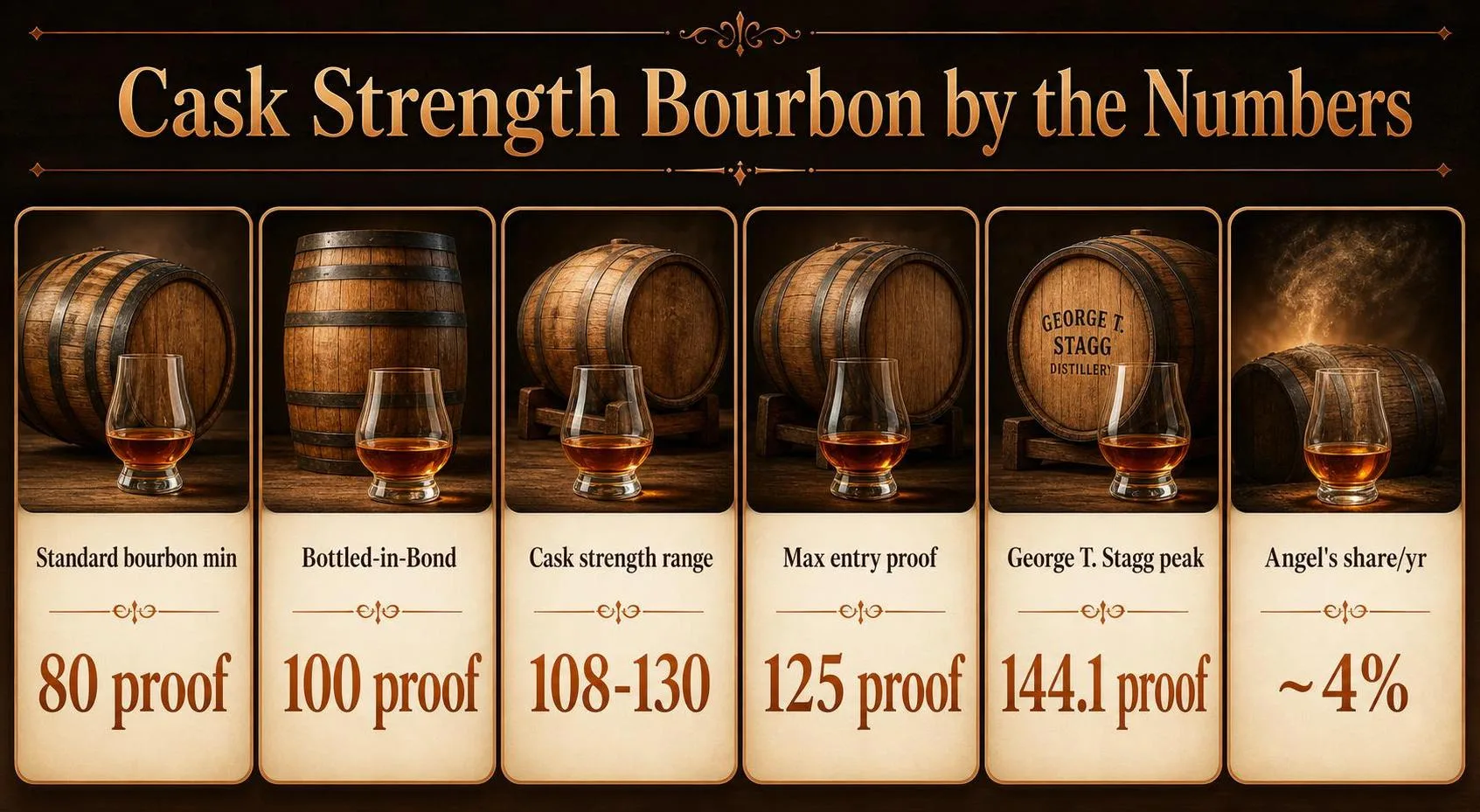 What Is Cask Strength Bourbon? 1 Cask Strength Bourbon by the Numbers — key facts at a glance