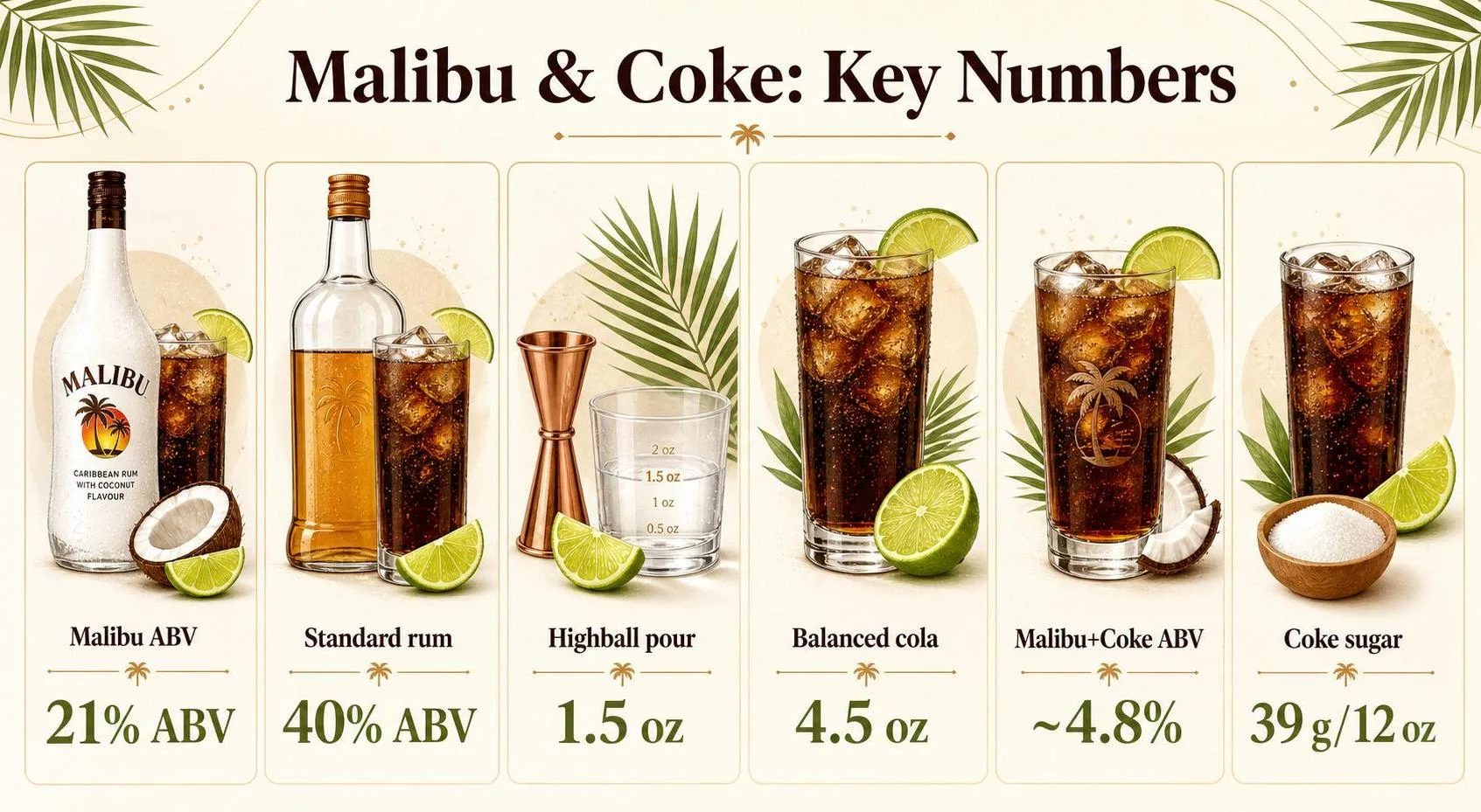 What Is Coconut Rum And Coke Called? 1 Malibu & Coke: Key Numbers — key facts at a glance