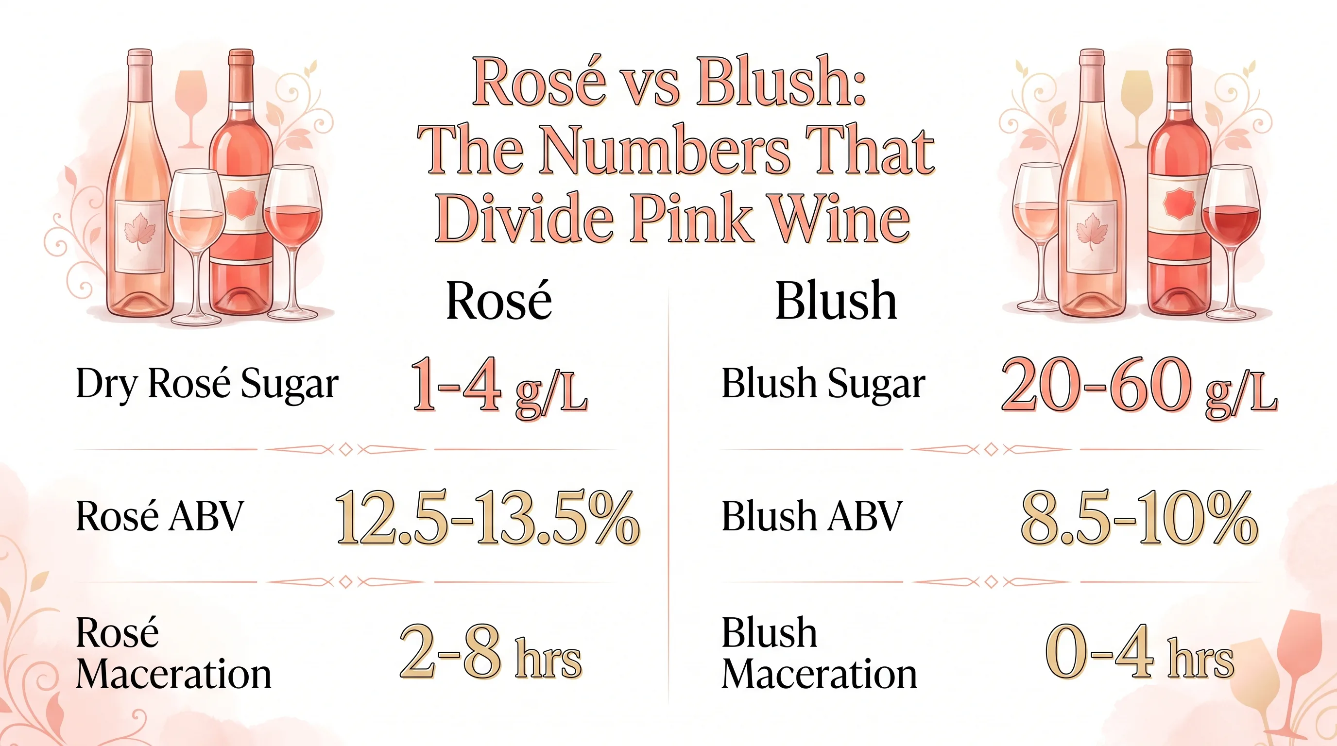 What Is Difference Between Rose And Blush Wine? 1 Rosé vs Blush: The Numbers That Divide Pink Wine — key facts at a glance