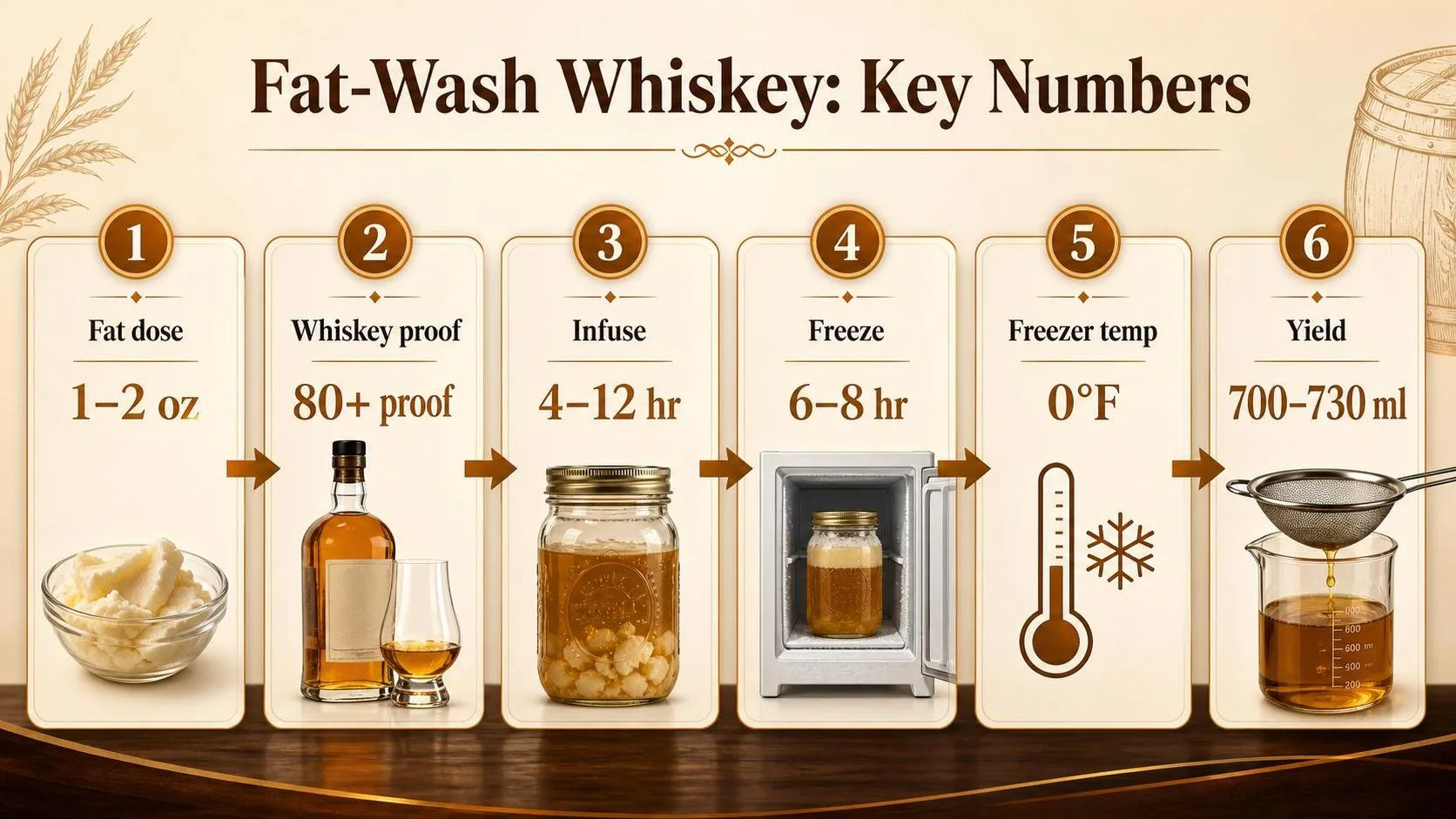 Fat-Wash Whiskey: Key Numbers — key facts at a glance