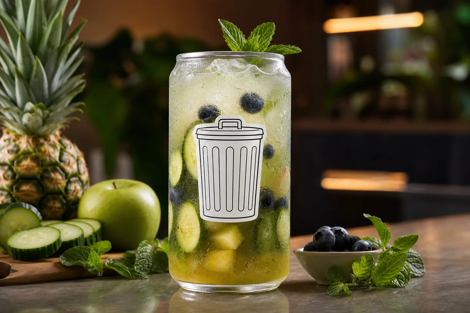 What Is In A Trash Can Drink