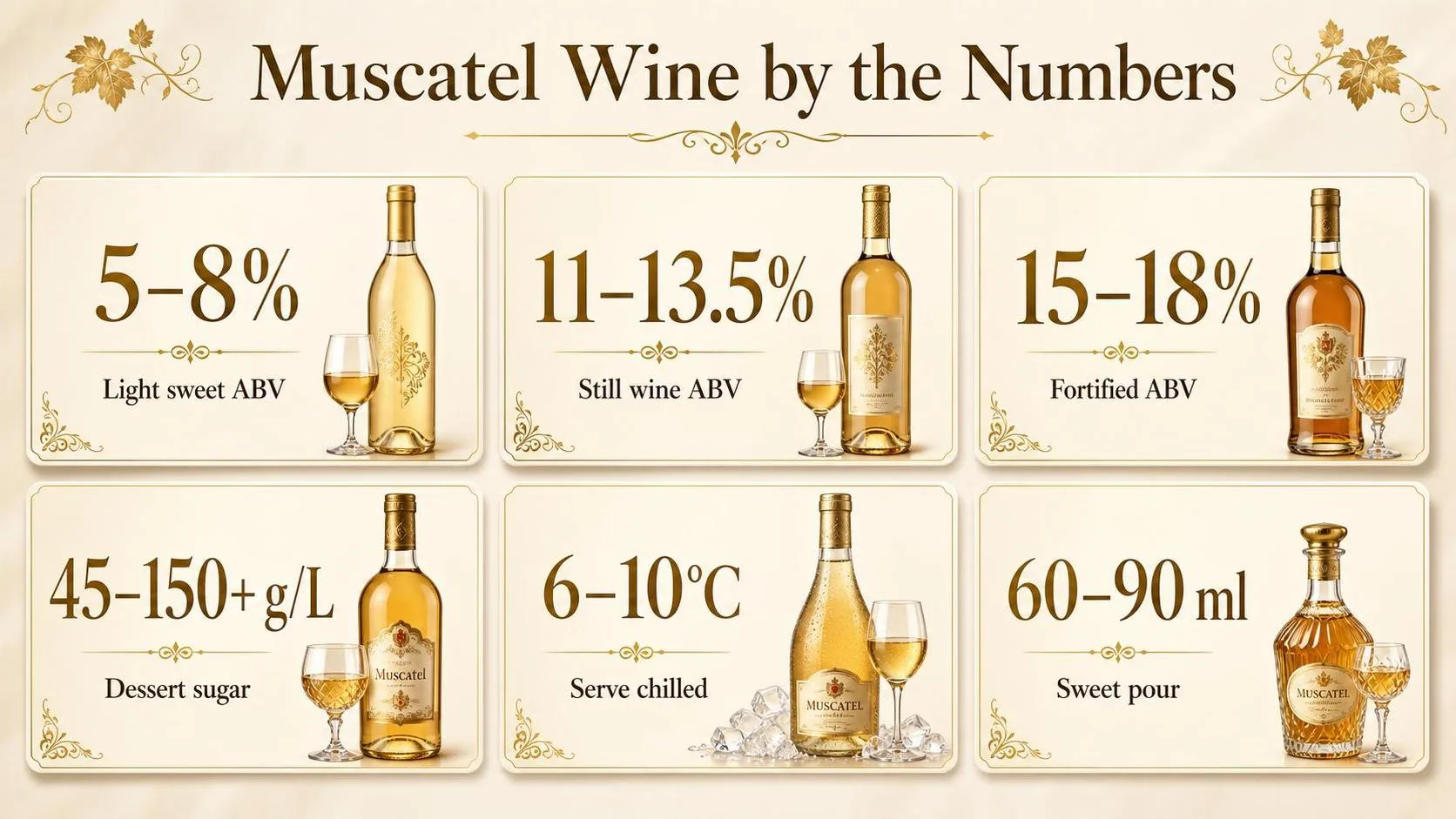 Muscatel Wine by the Numbers — key facts at a glance