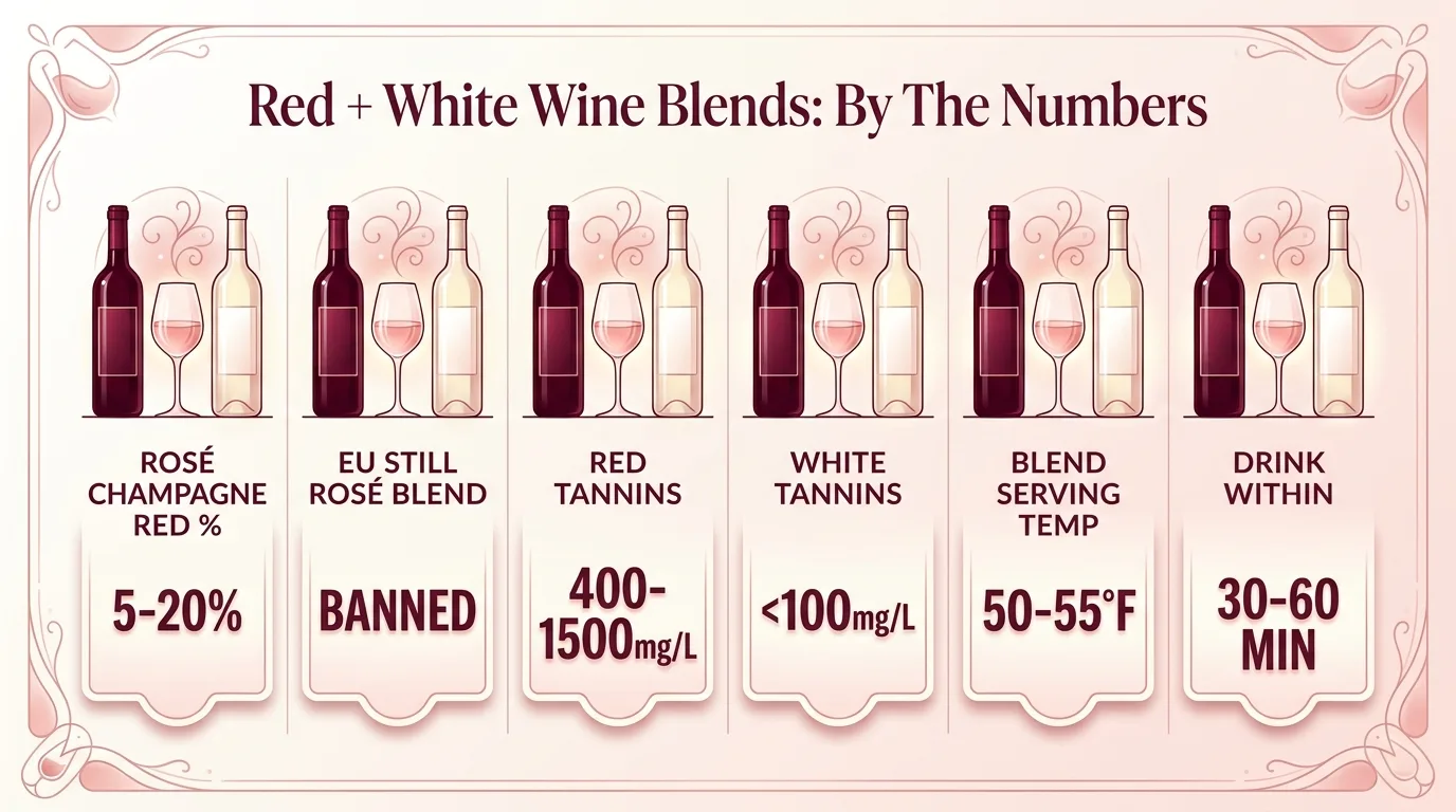 What Is Red And White Wine Mixed Called? 1 Red + White Wine Blends: By The Numbers — key facts at a glance