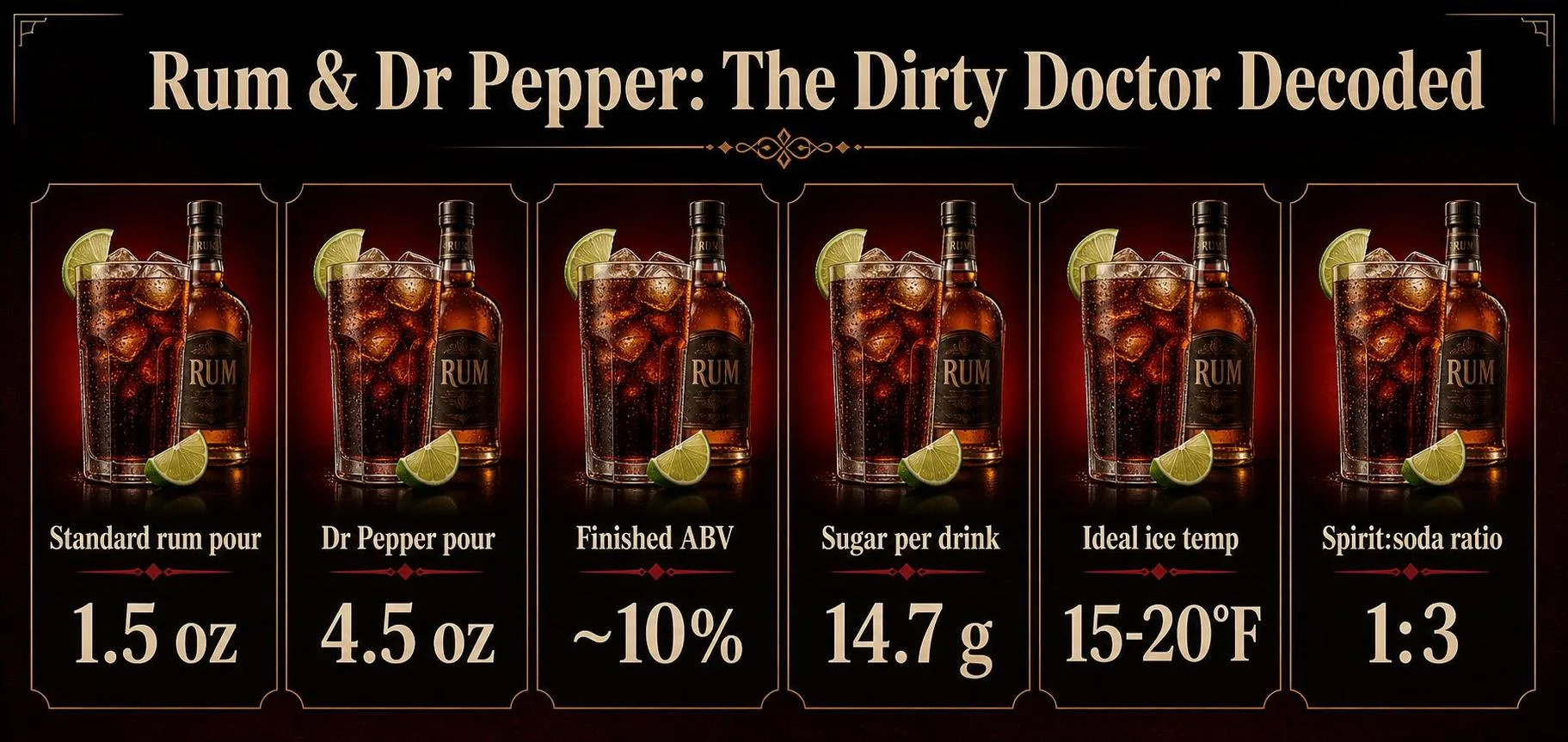 Rum & Dr Pepper: The Dirty Doctor Decoded — key facts at a glance