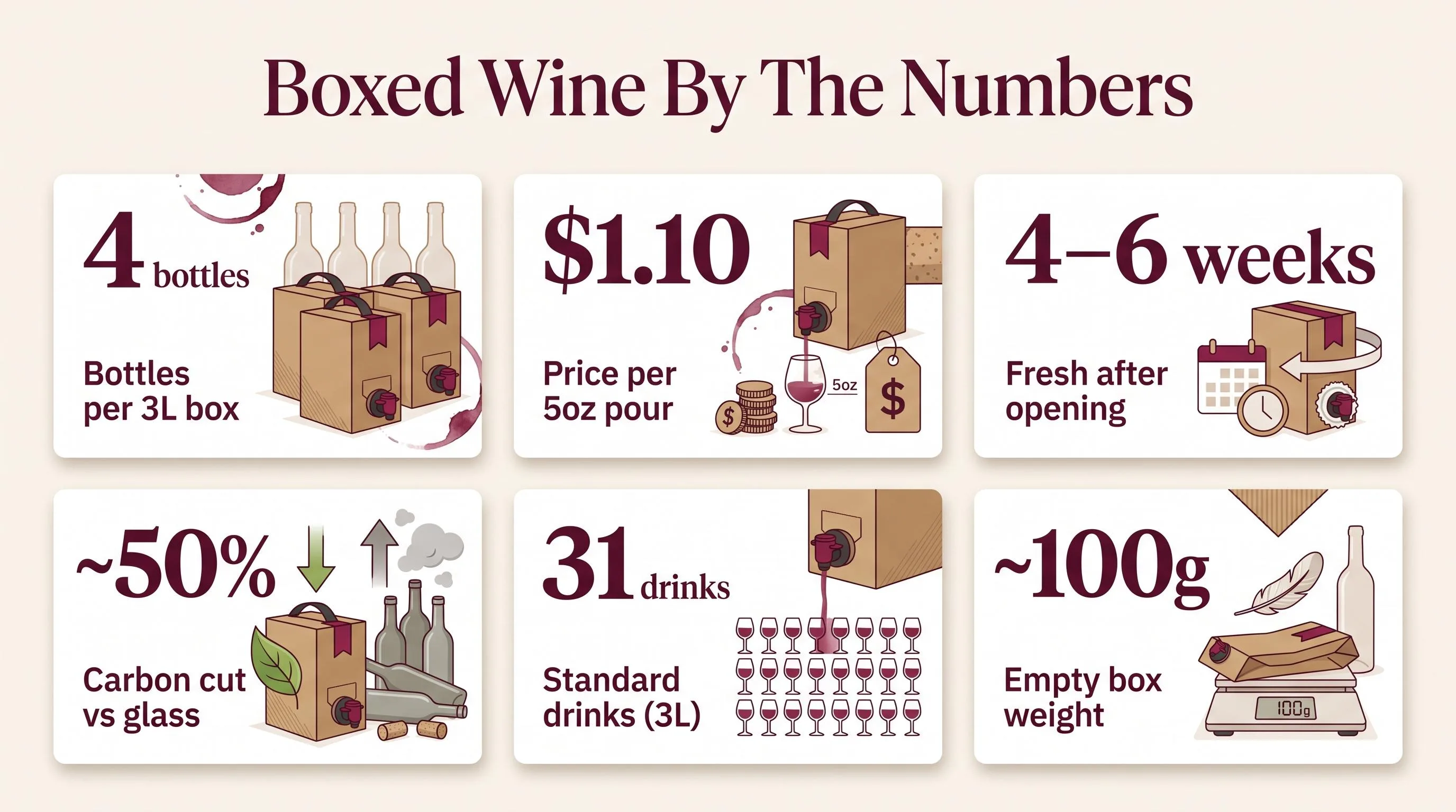 Boxed Wine By The Numbers — key facts at a glance