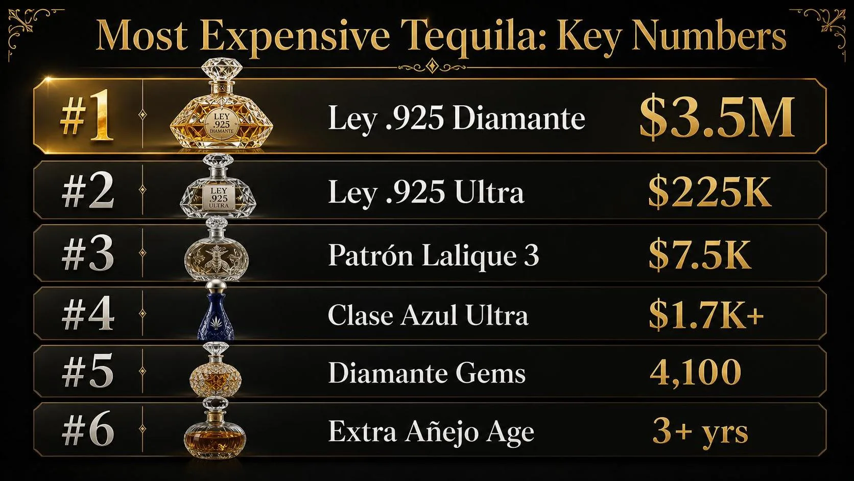 Most Expensive Tequila: Key Numbers — key facts at a glance