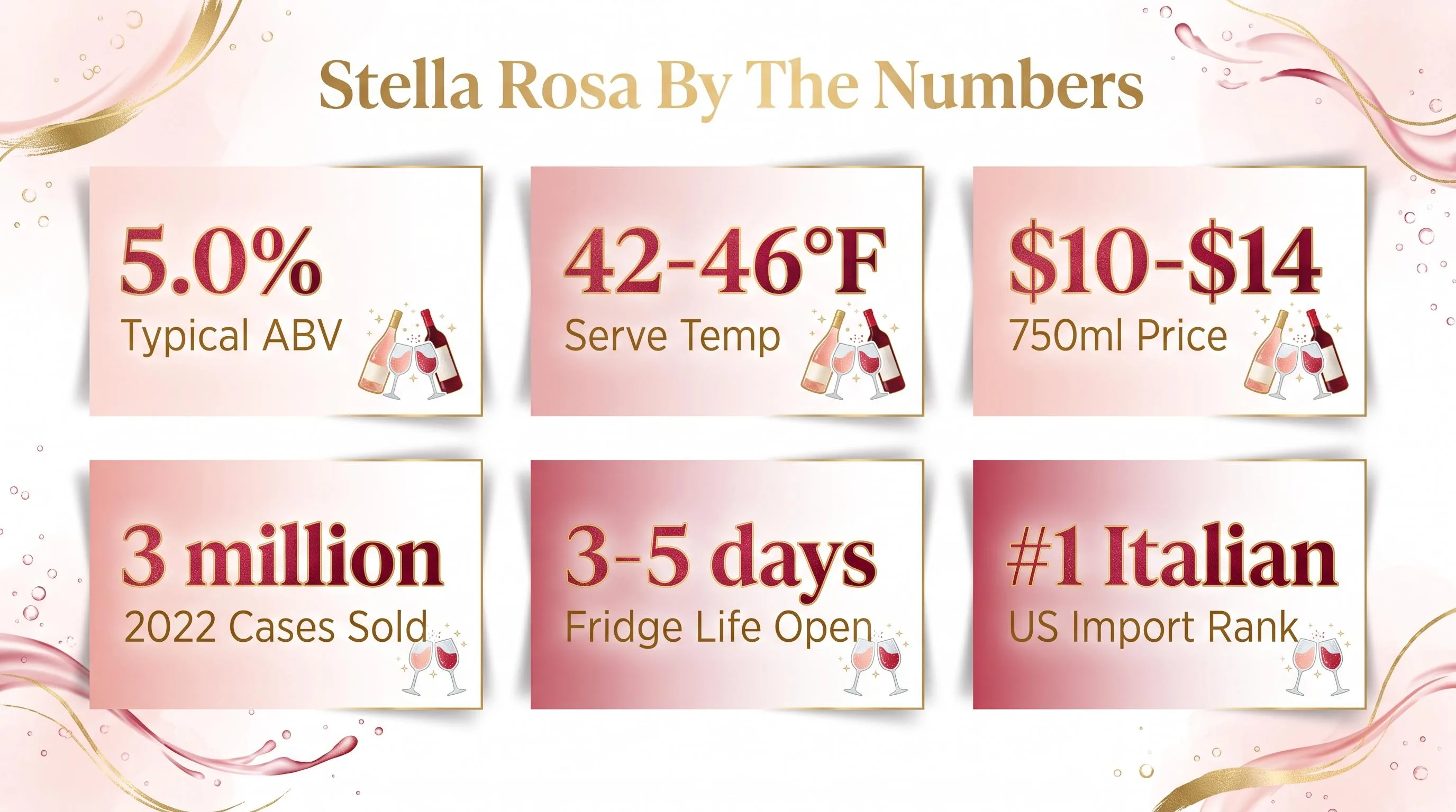 What Is The Best Stella Rose Wine? 1 Stella Rosa By The Numbers — key facts at a glance