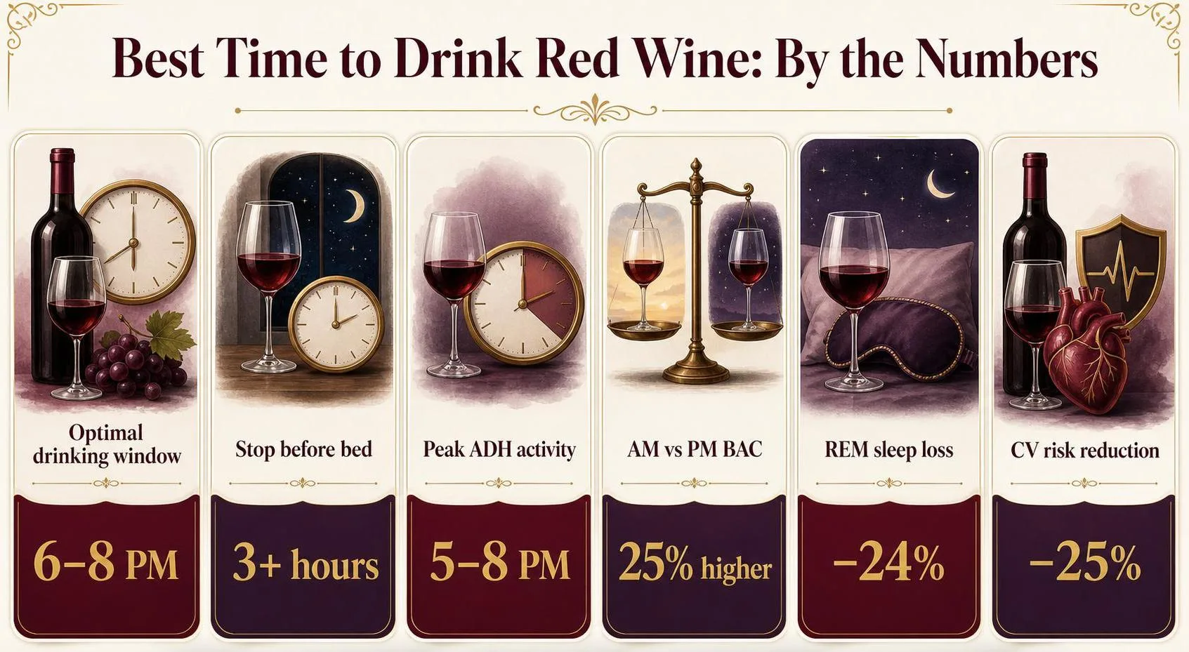 Best Time to Drink Red Wine: By the Numbers — key facts at a glance