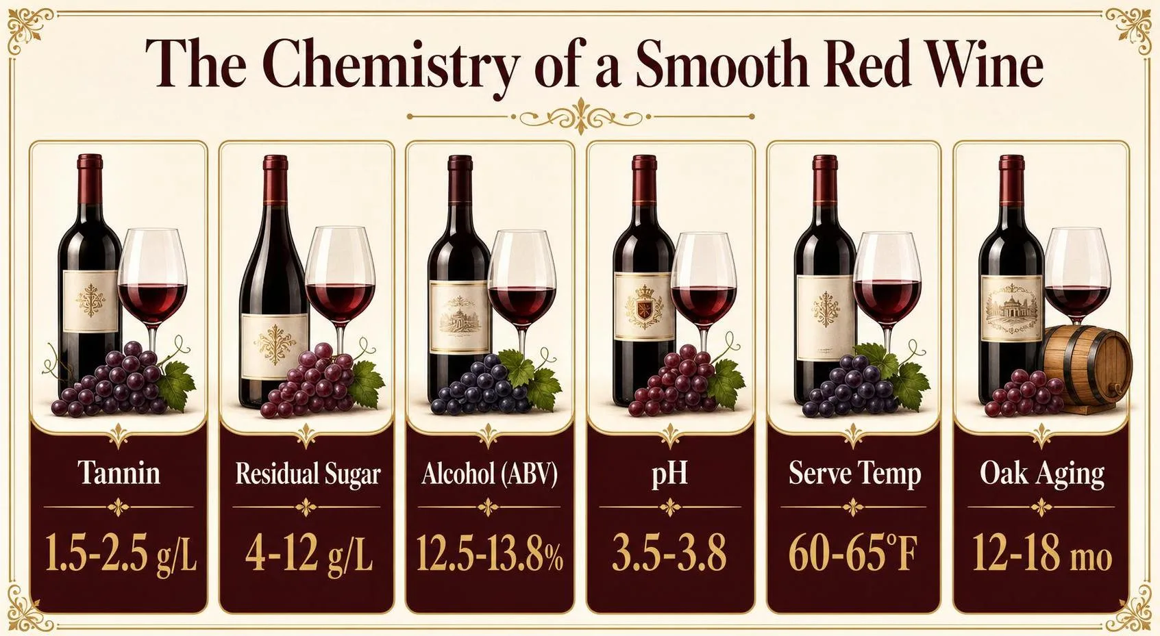 The Chemistry of a Smooth Red Wine — key facts at a glance