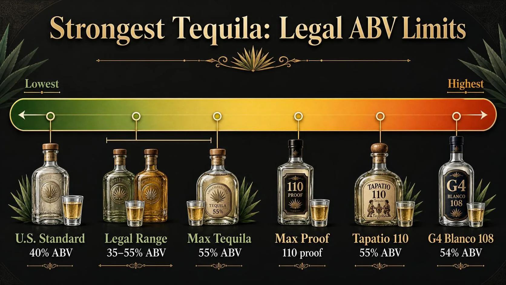 Strongest Tequila: Legal ABV Limits — key facts at a glance