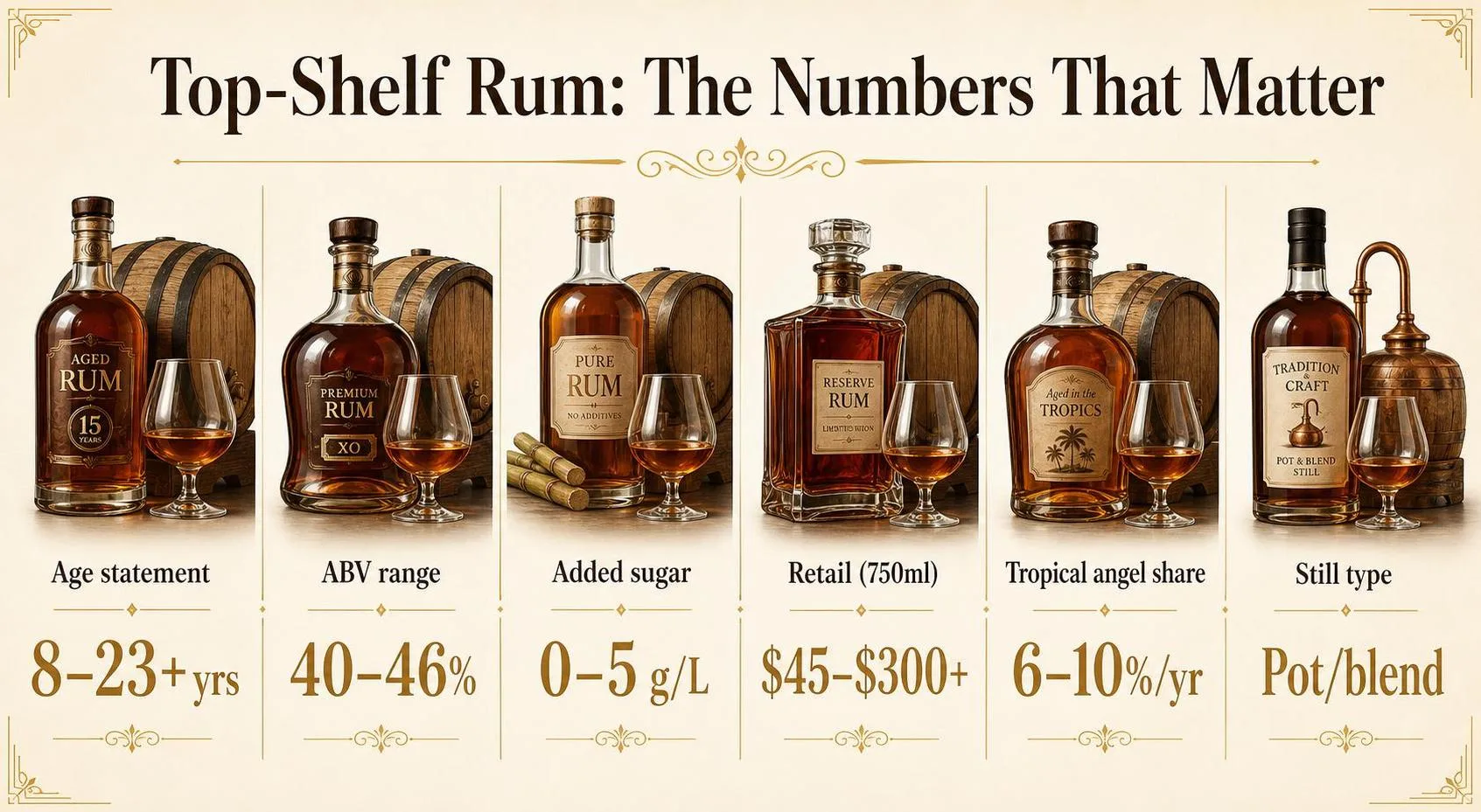 Top-Shelf Rum: The Numbers That Matter — key facts at a glance