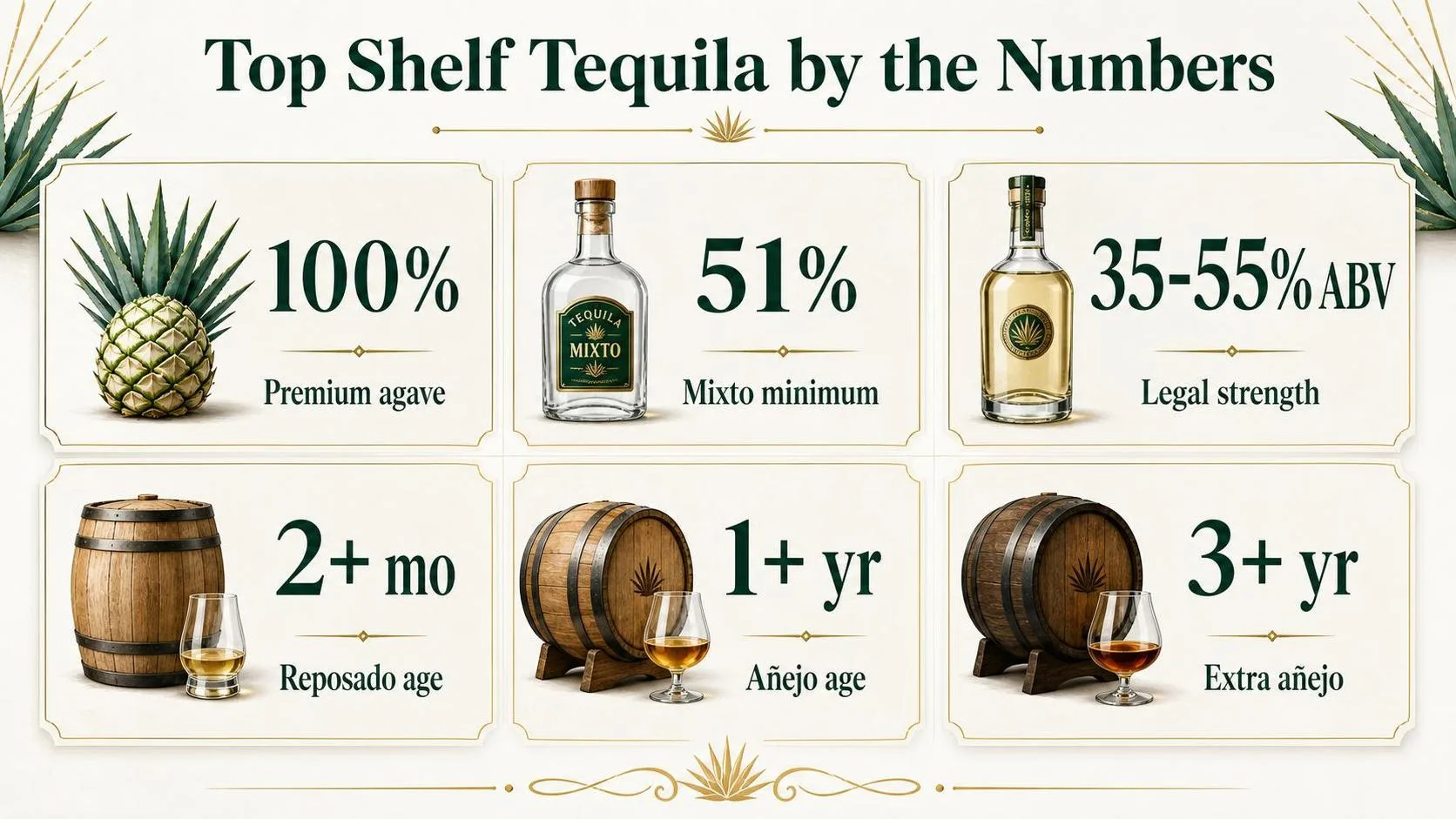 What Is Top Shelf Tequila? 1 Top Shelf Tequila by the Numbers — key facts at a glance